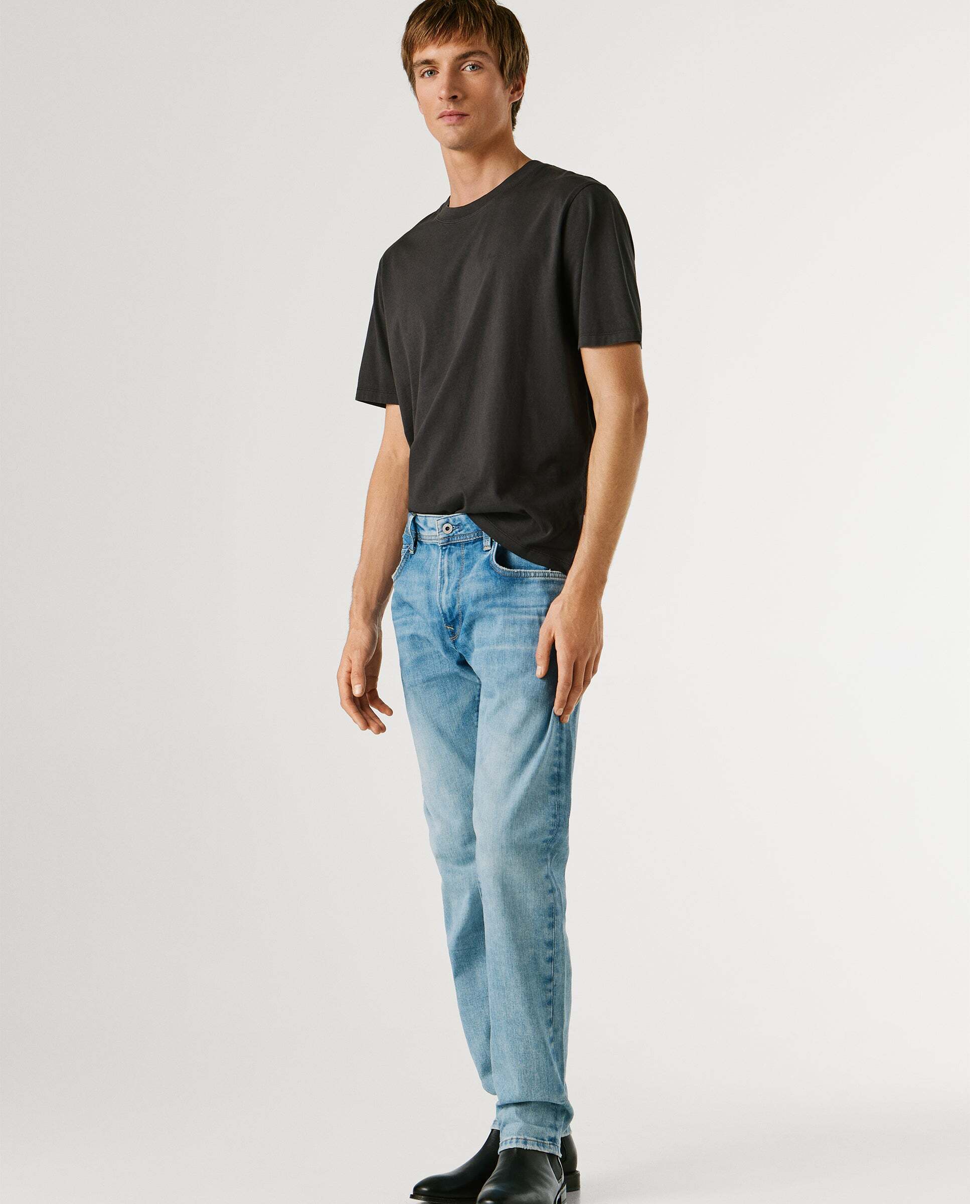Stanley- jeans fit taper y tiro regular - Pepe Jeans - Azul Azul-6