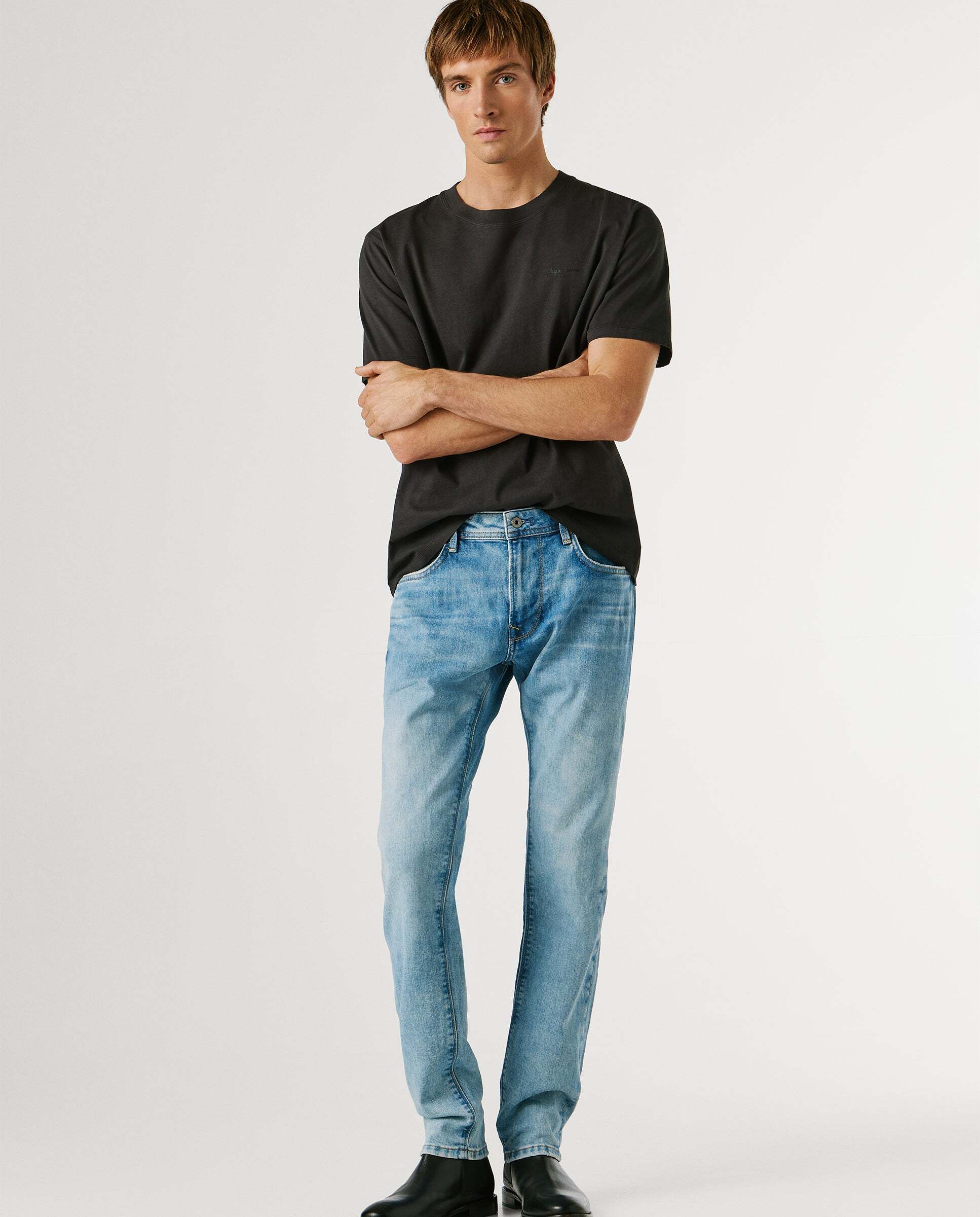 Stanley - Pepe Jeans - jeans fit taper y tiro regular - Negro Negro-1