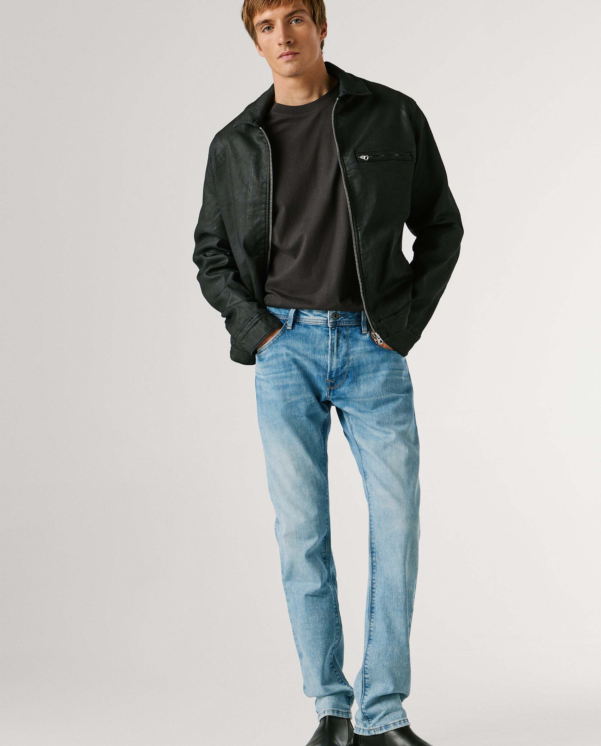 Stanley - Pepe Jeans - jeans fit taper y tiro regular - Negro Negro-7