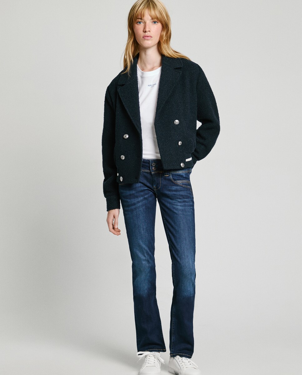 Pepe Jeans Jeans Mujer Venta Online Vaquero Recto De Mujer De Tiro