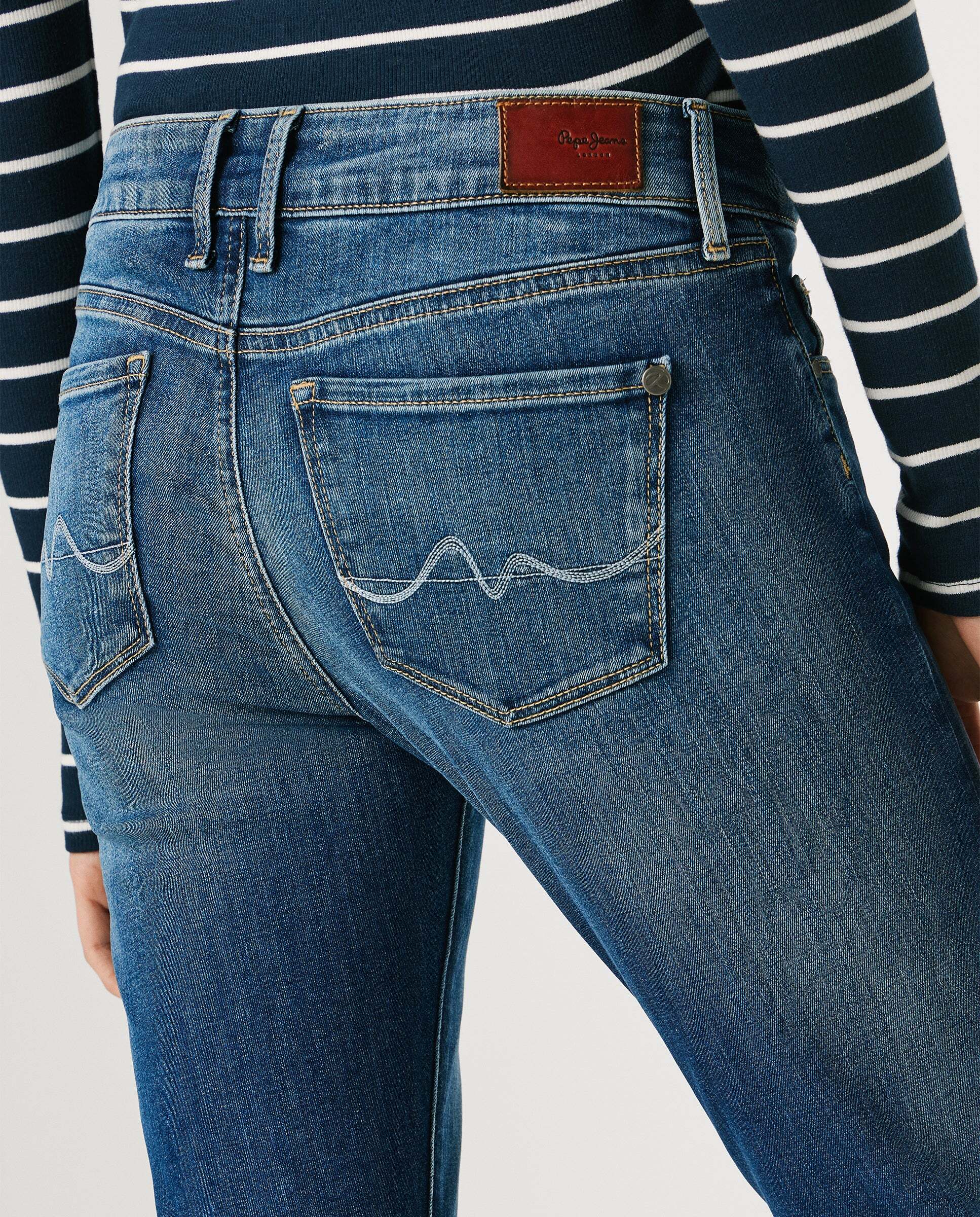 Soho - Pepe Jeans - jeans fit skinny y tiro medio - Azul Azul-5