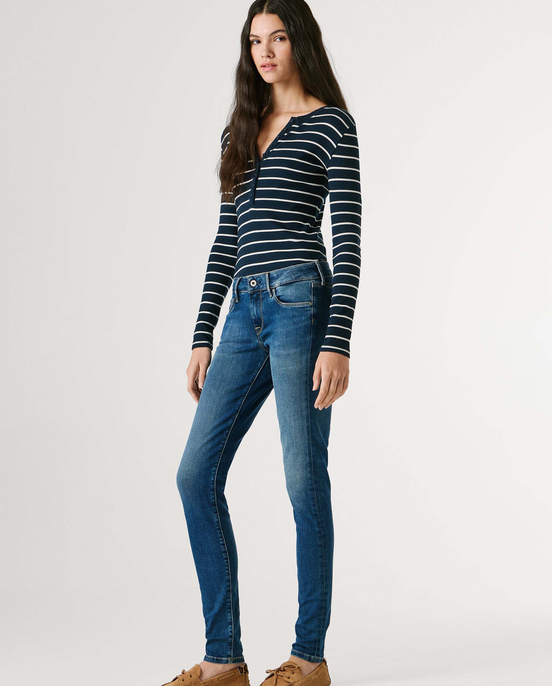 Soho - Pepe Jeans - jeans fit skinny y tiro medio - Azul Azul-6