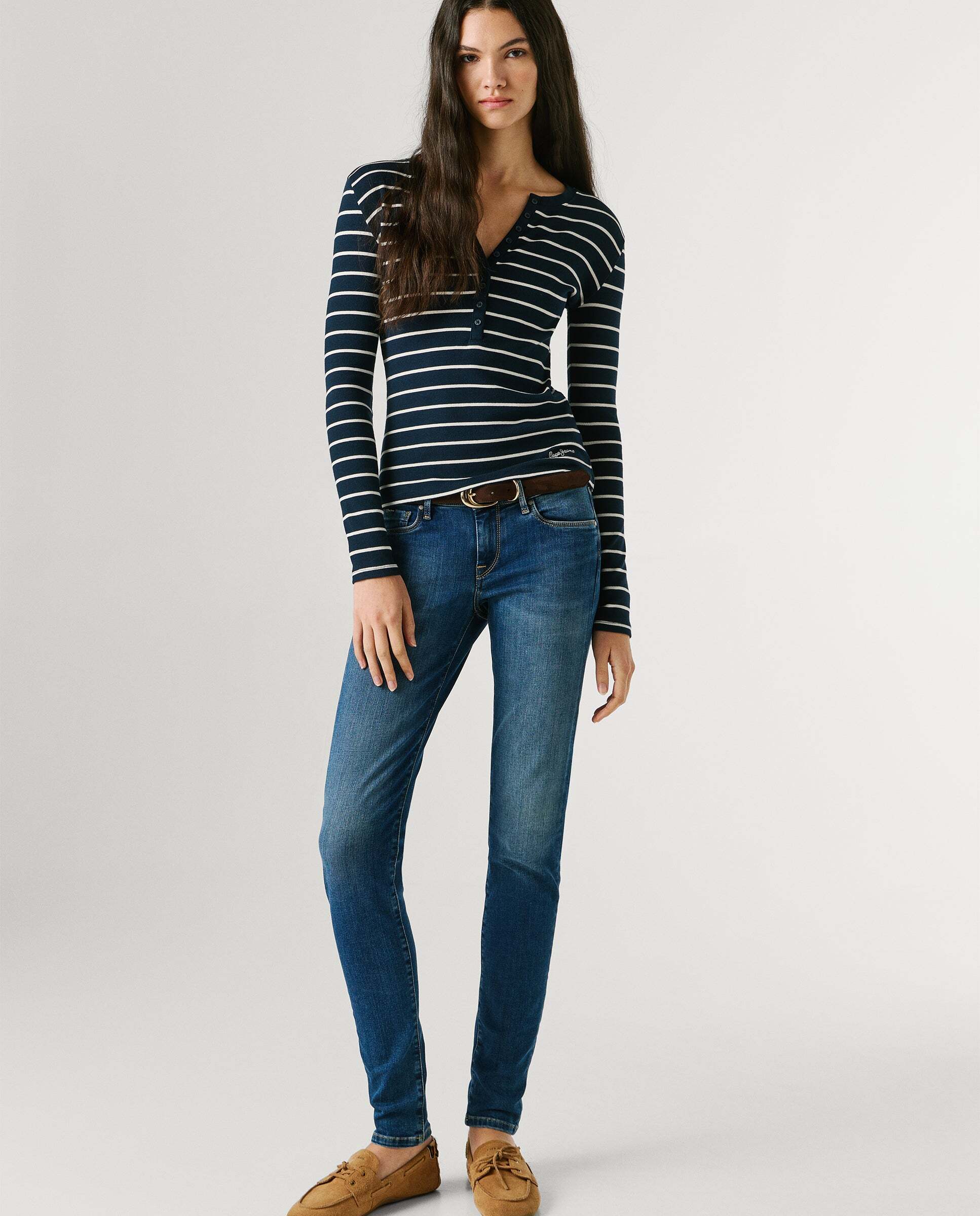 Soho - Pepe Jeans - jeans fit skinny y tiro medio - Gris Gris-7