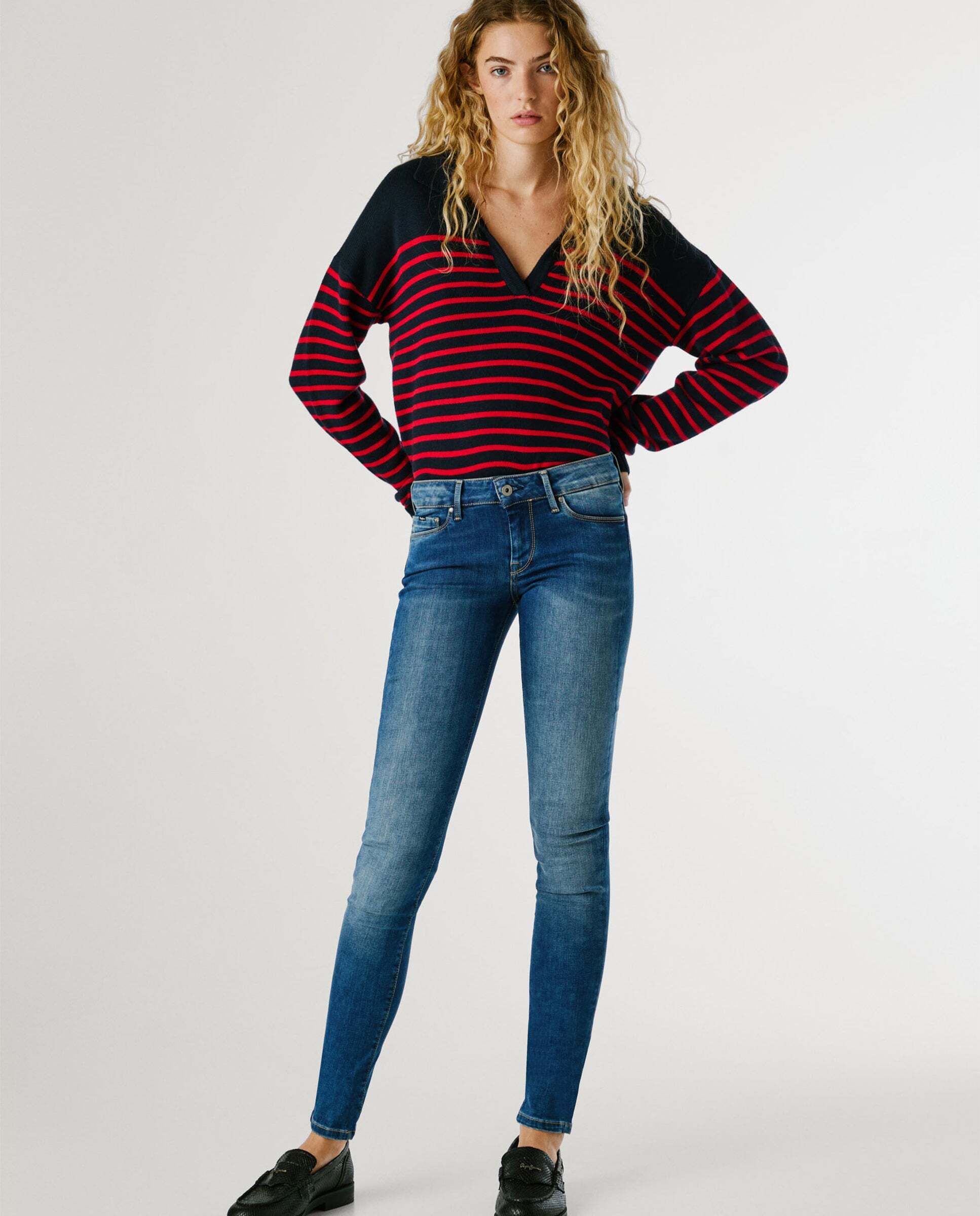 Imagen 0 de Soho - jeans fit skinny y tiro medio Azul
