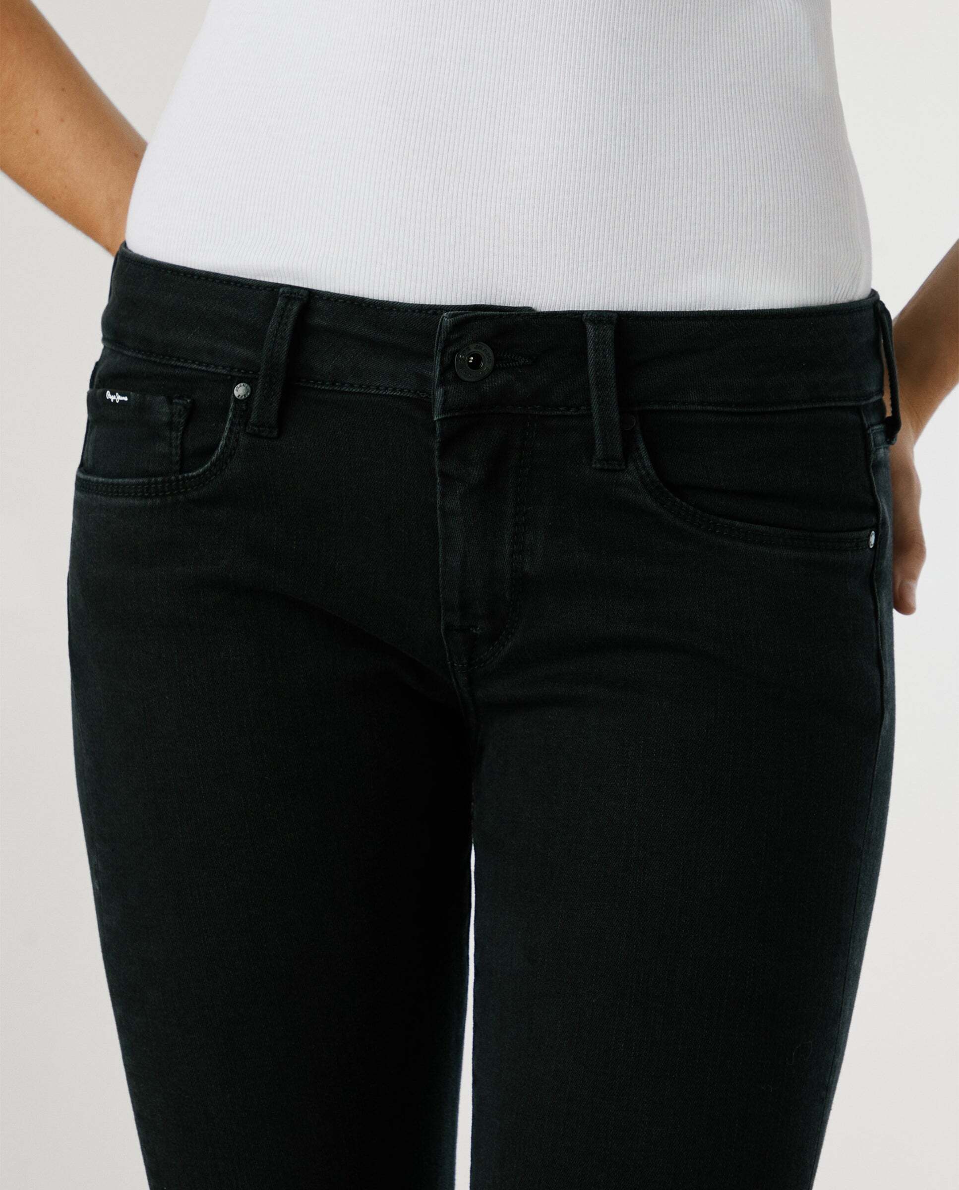 Soho - Pepe Jeans - jeans fit skinny y tiro medio - Negro Negro-4