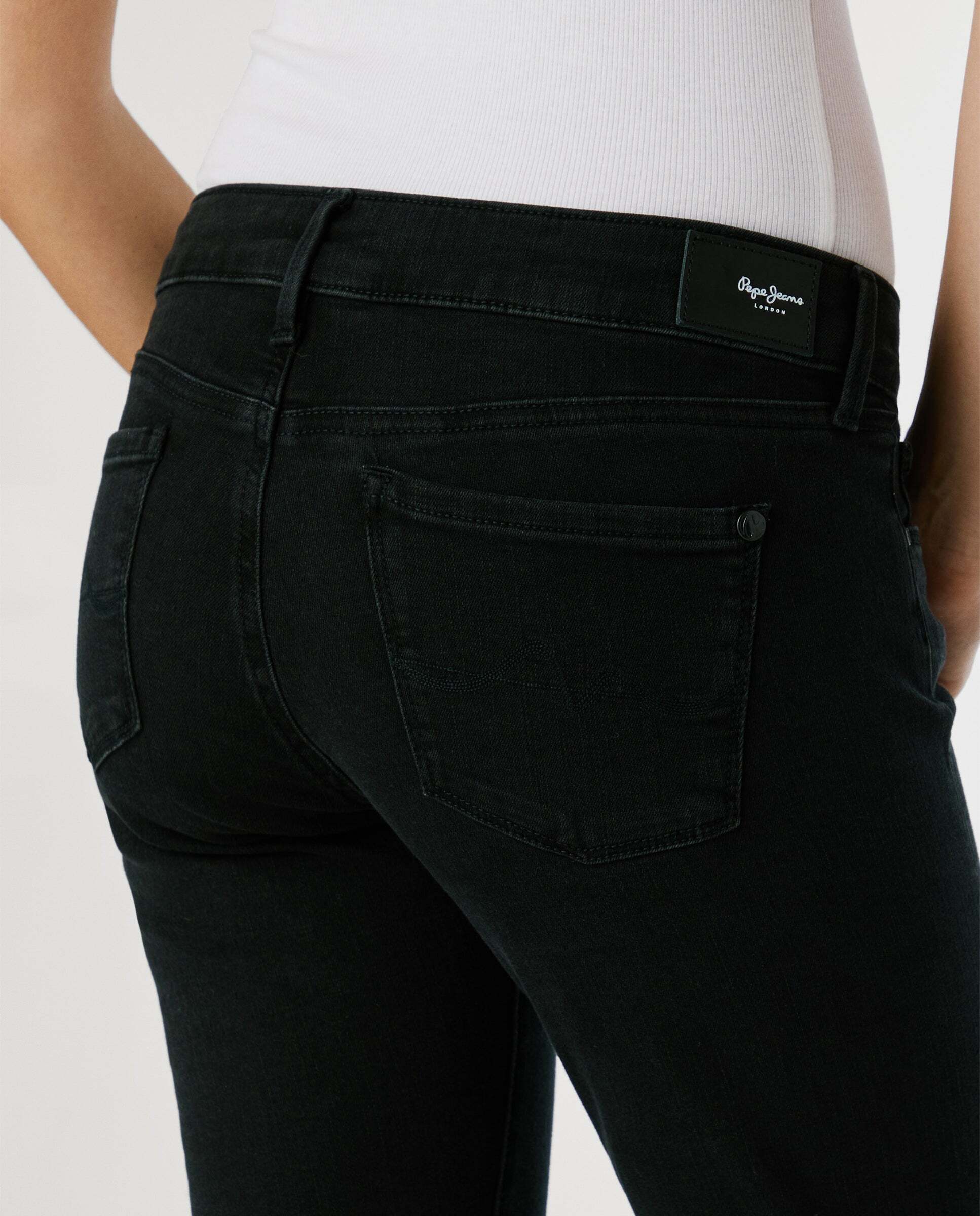 Soho - Pepe Jeans - jeans fit skinny y tiro medio - Negro Negro-5