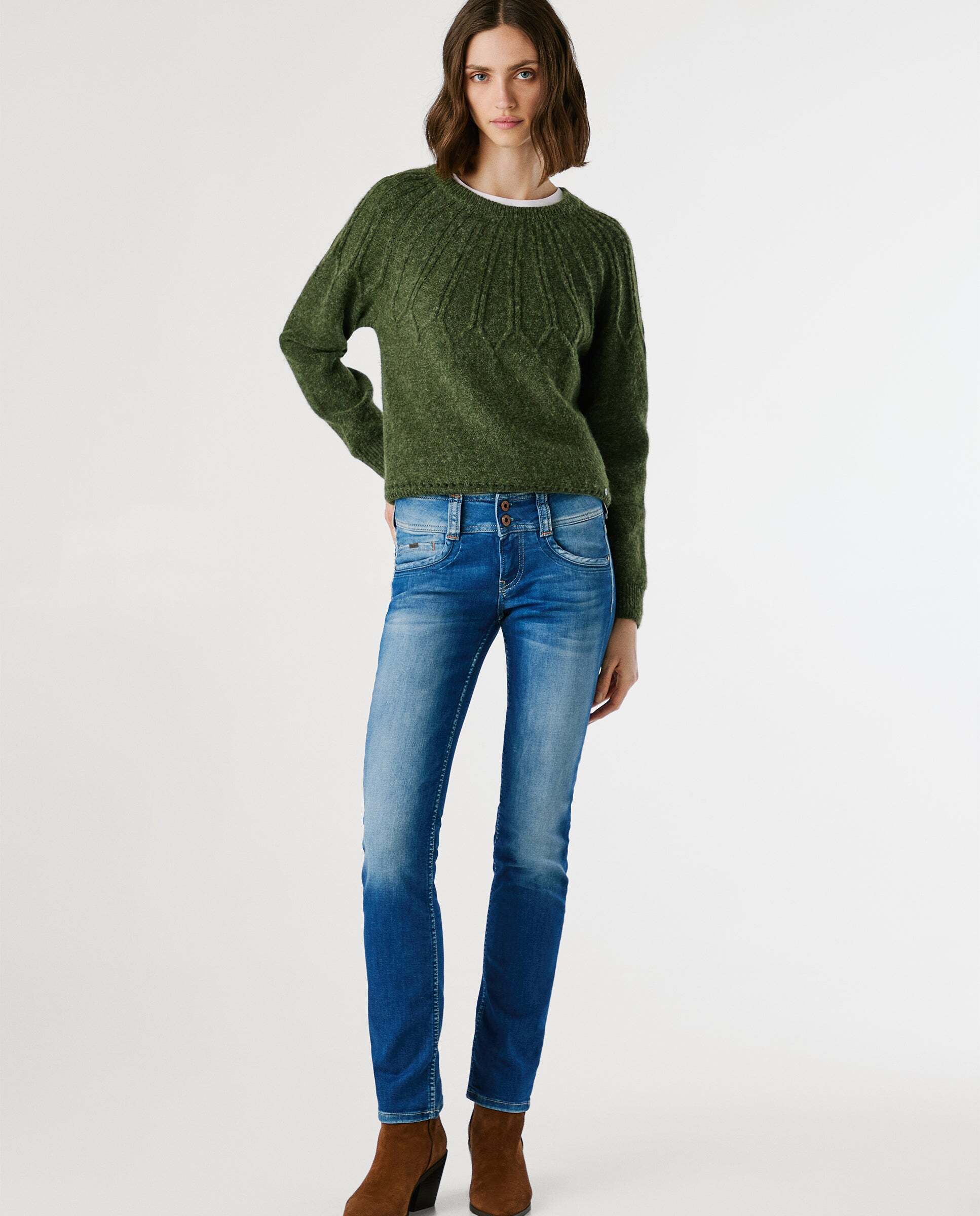 Gen - Pepe Jeans - jeans fit slim y tiro medio - Azul Azul-2
