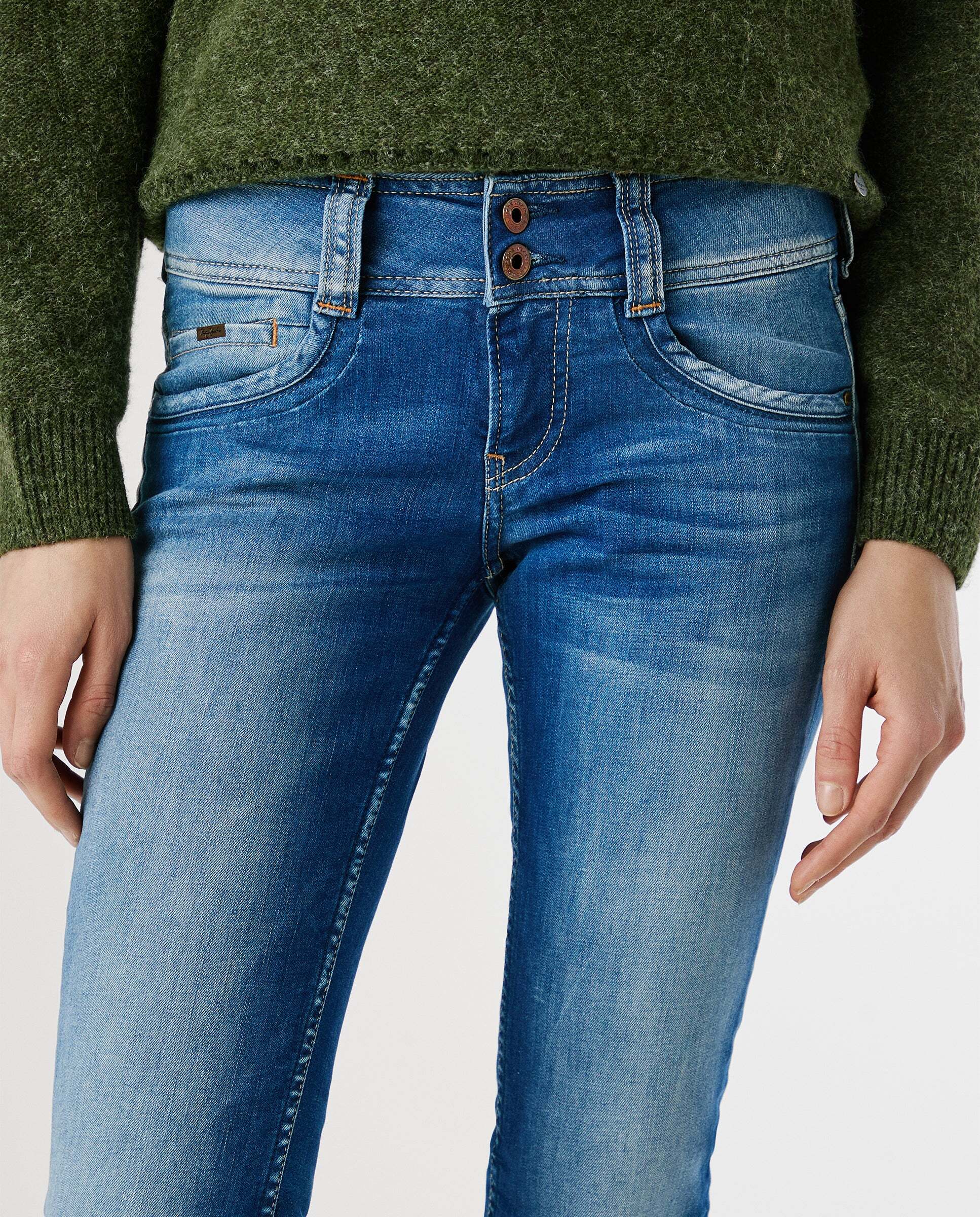 Gen - Pepe Jeans - jeans fit slim y tiro medio - Azul Azul-5