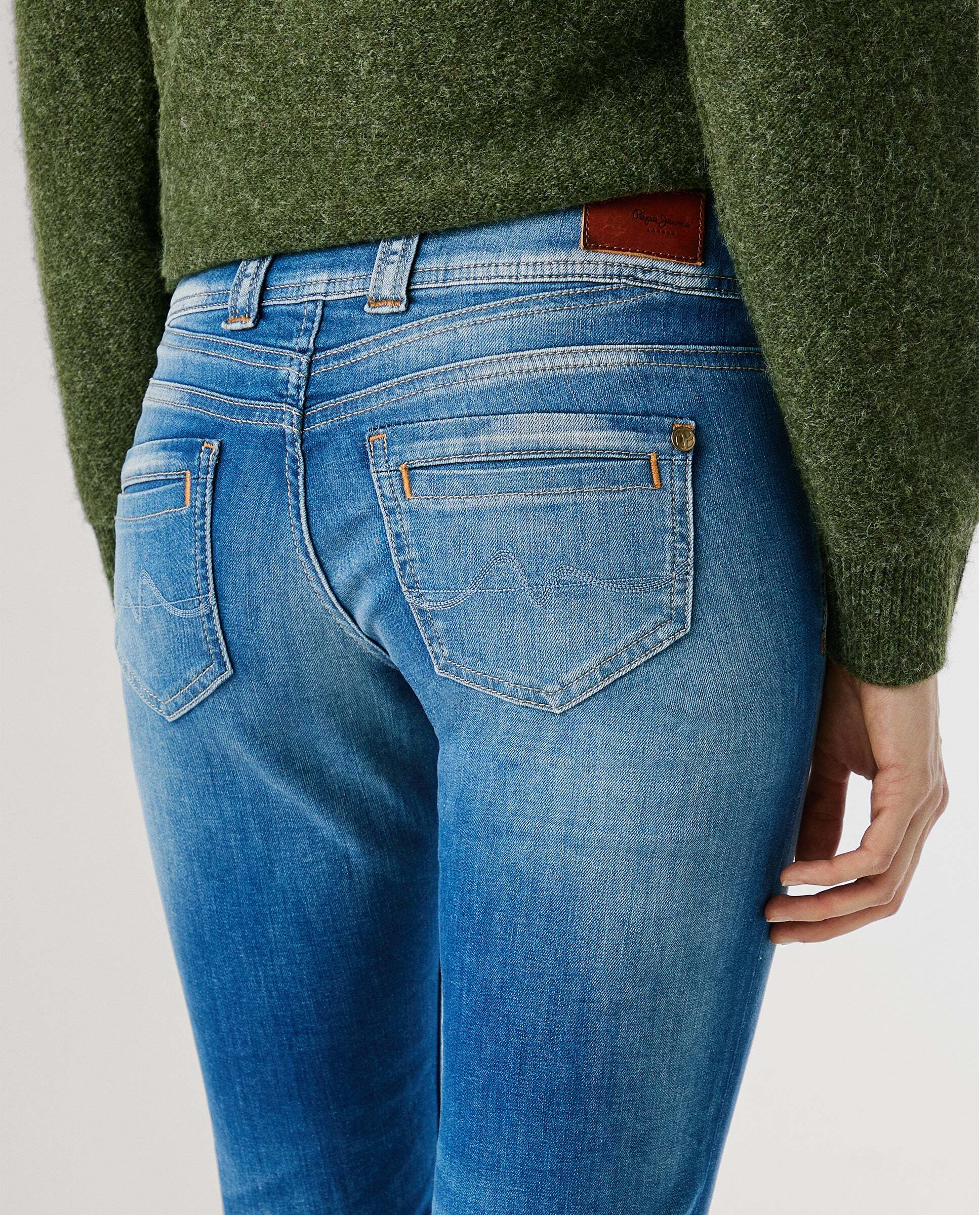 Gen - Pepe Jeans - jeans fit slim y tiro medio - Azul Azul-6