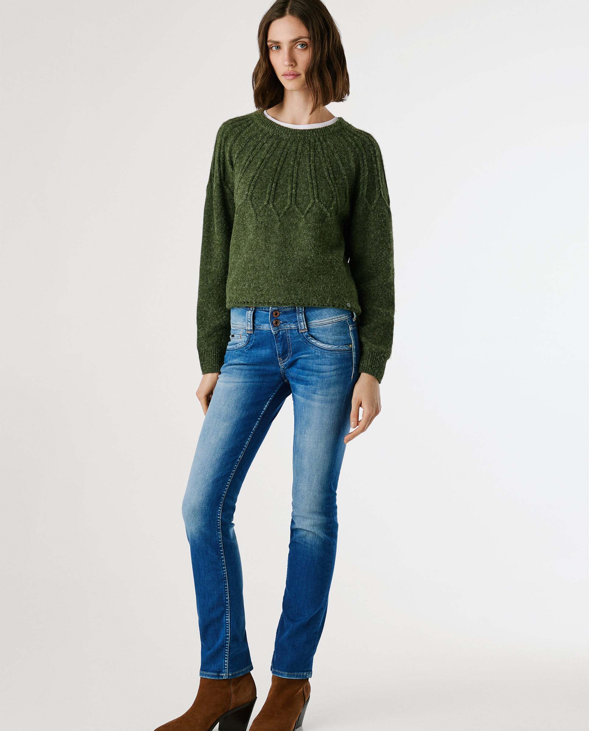 Gen - Pepe Jeans - jeans fit slim y tiro medio - Azul Azul-7
