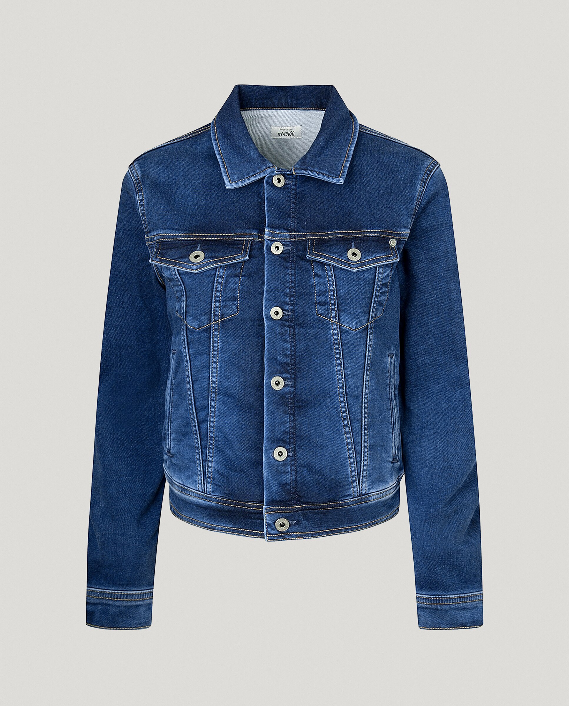 Cazadora vaquera de mujer fit regular - Pepe Jeans - Azul denim Azul denim-5