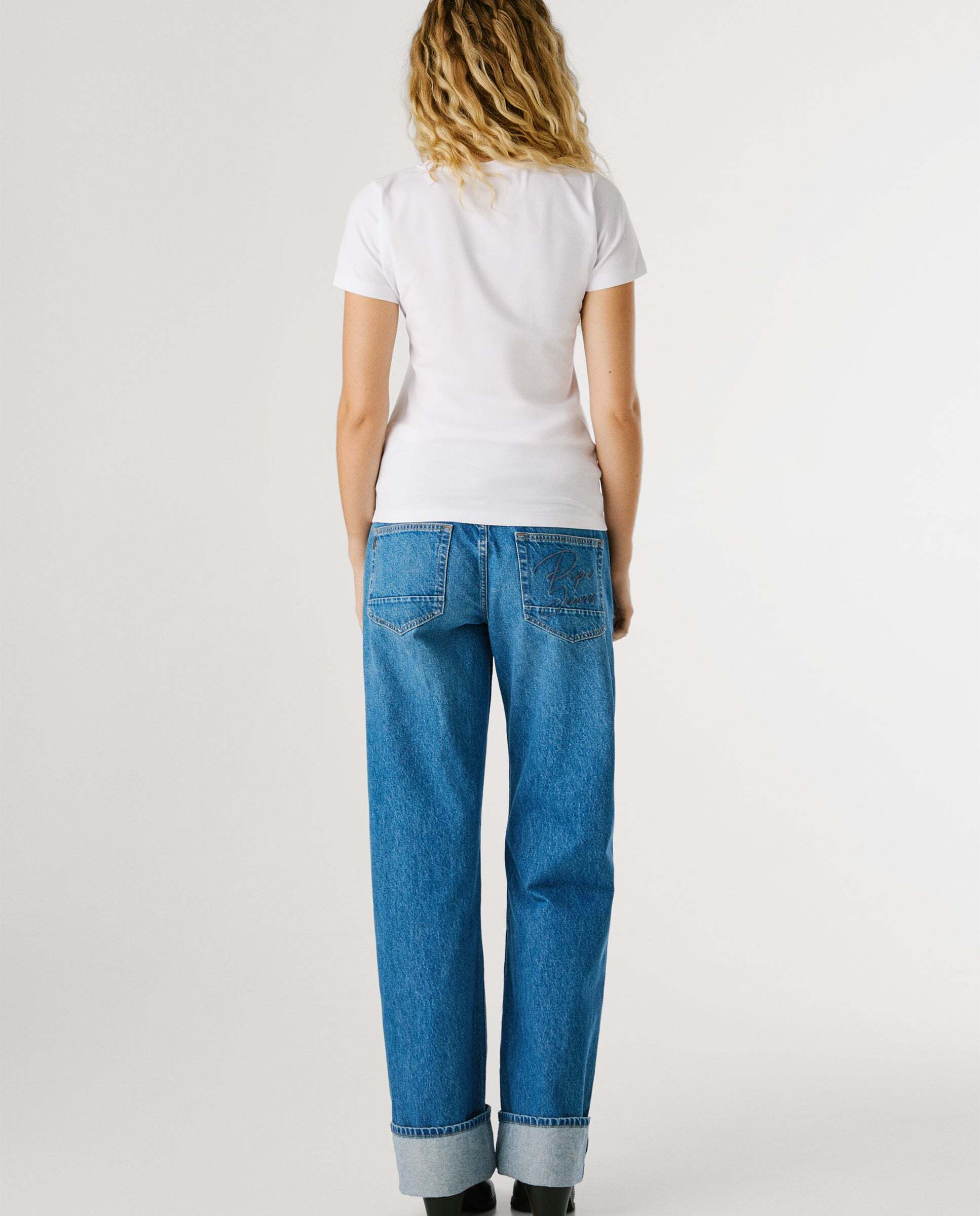Camiseta de mujer manga corta con logo estampado - Pepe Jeans - Blanco Blanco-3