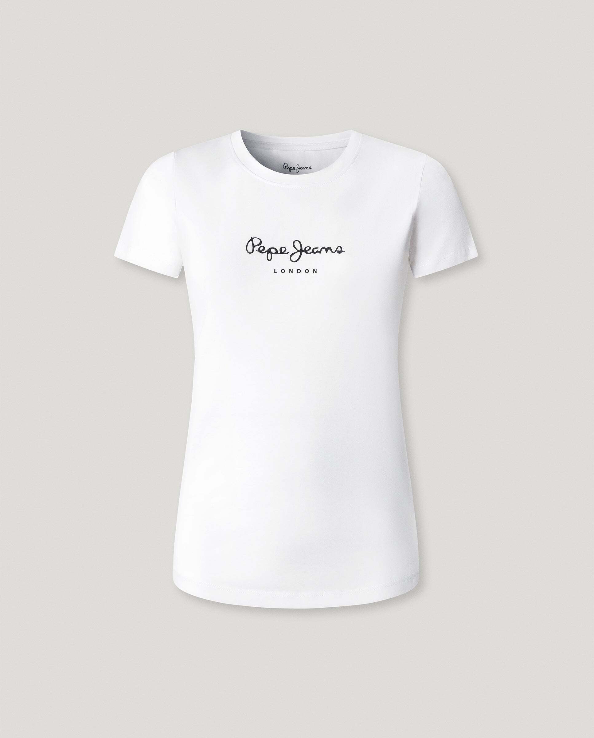 Camiseta de mujer manga corta con logo estampado - Pepe Jeans - Blanco Blanco-9