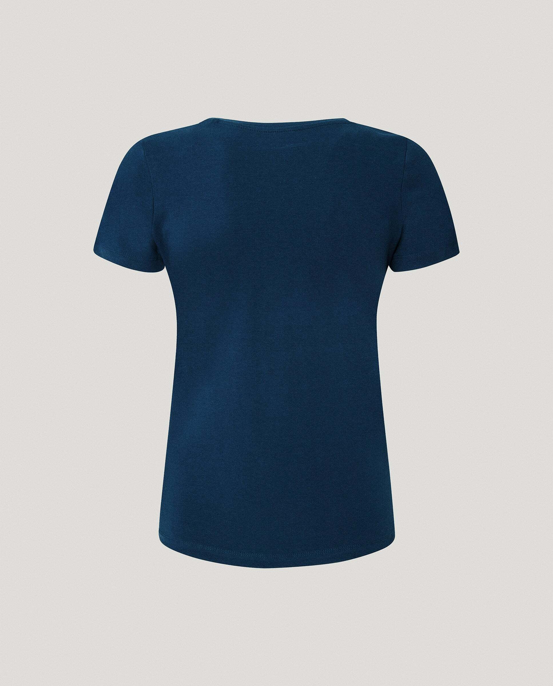 Camiseta de mujer manga corta con logo estampado - Pepe Jeans - Azul Azul-8