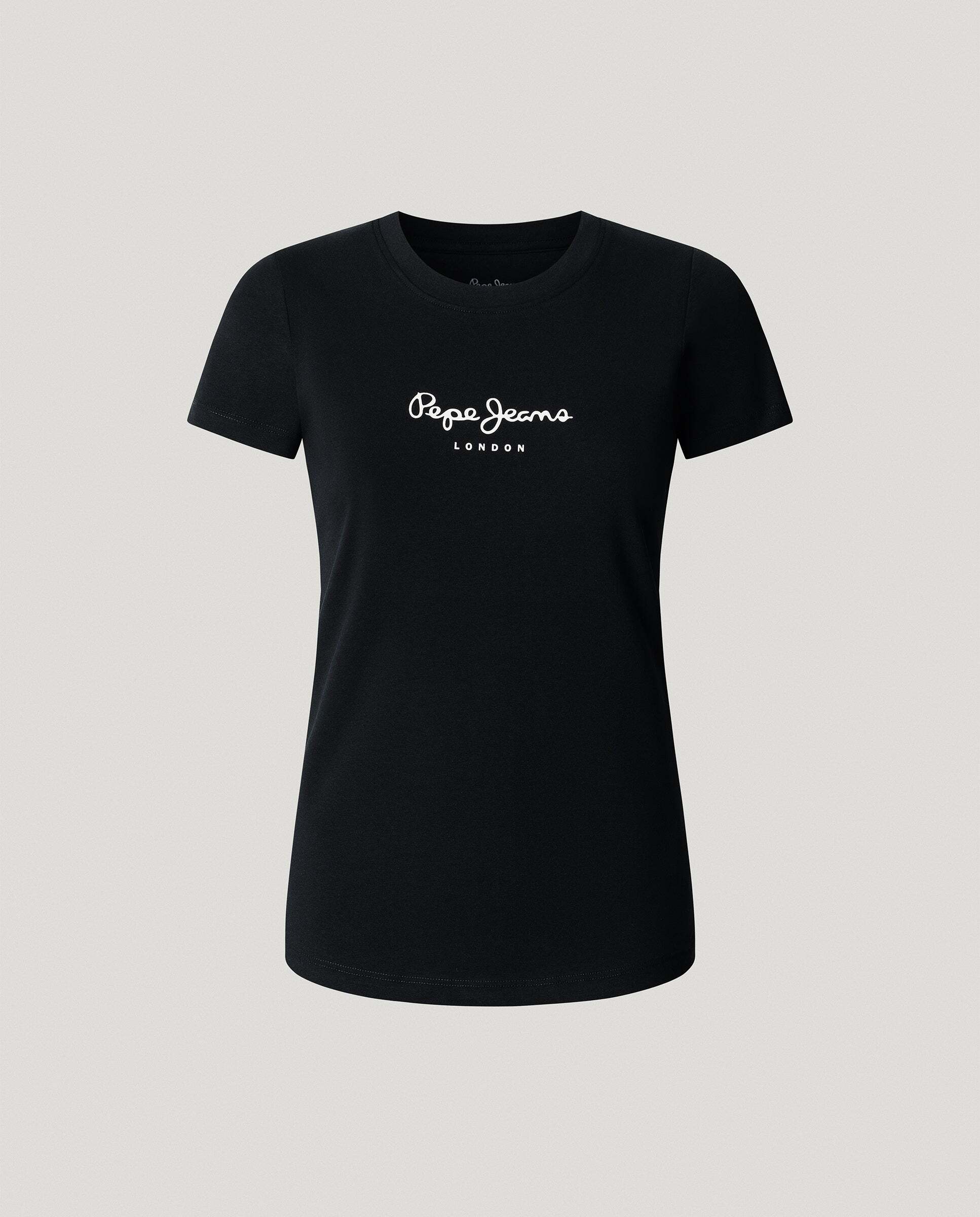 Camiseta de mujer manga corta con logo estampado - Pepe Jeans - Negro Negro-9