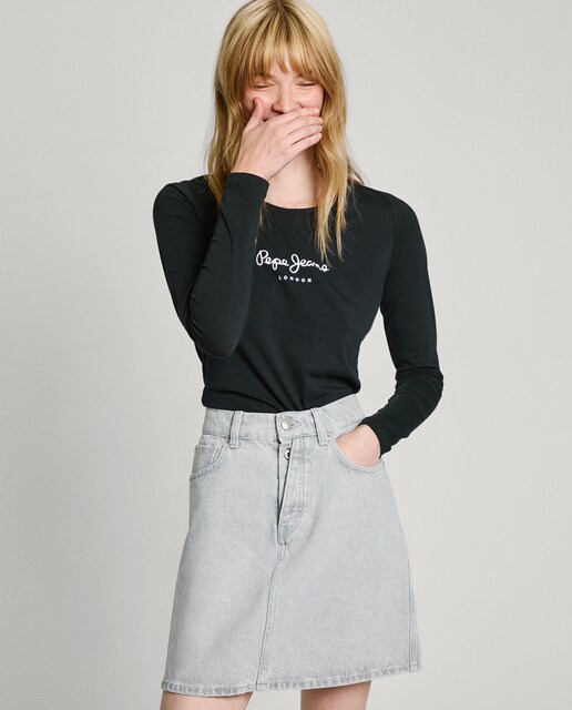Imagen 0 de Camiseta de mujer manga larga con logo estampado