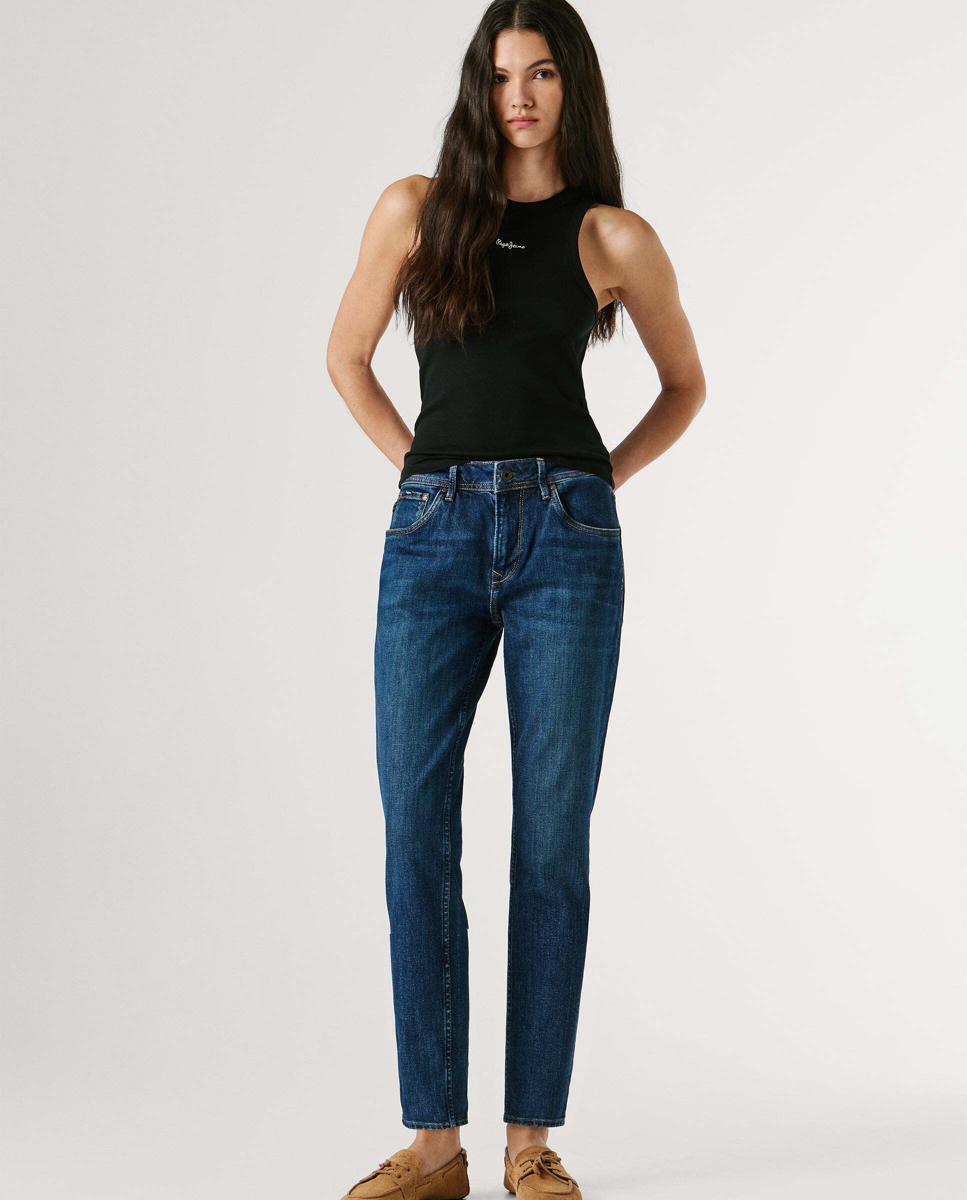 Vaquero de mujer fit relaxed y tiro alto - Pepe Jeans - Azul Azul-1