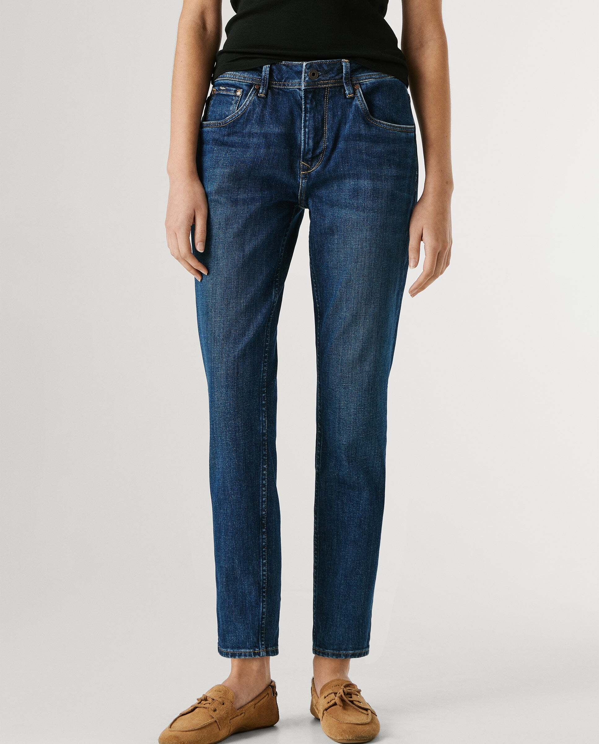 Vaquero de mujer fit relaxed y tiro alto - Pepe Jeans - Azul Azul-2