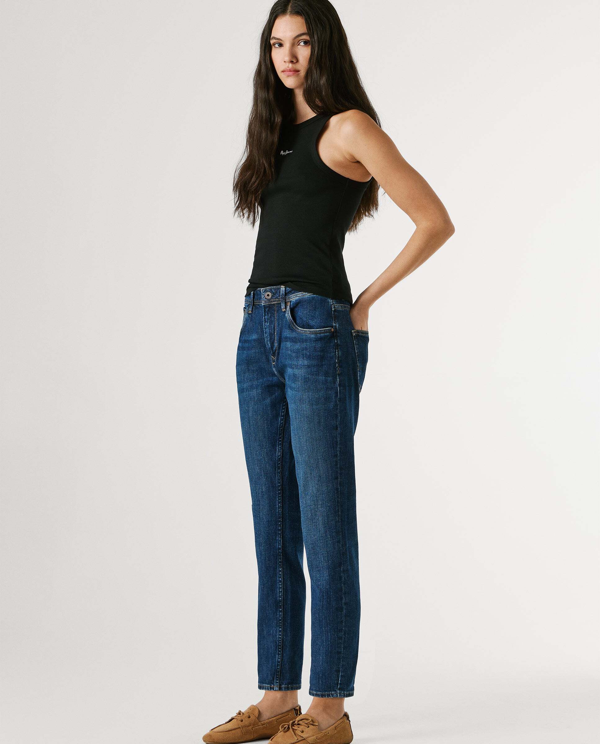 Vaquero de mujer fit relaxed y tiro alto - Pepe Jeans - Azul Azul-6