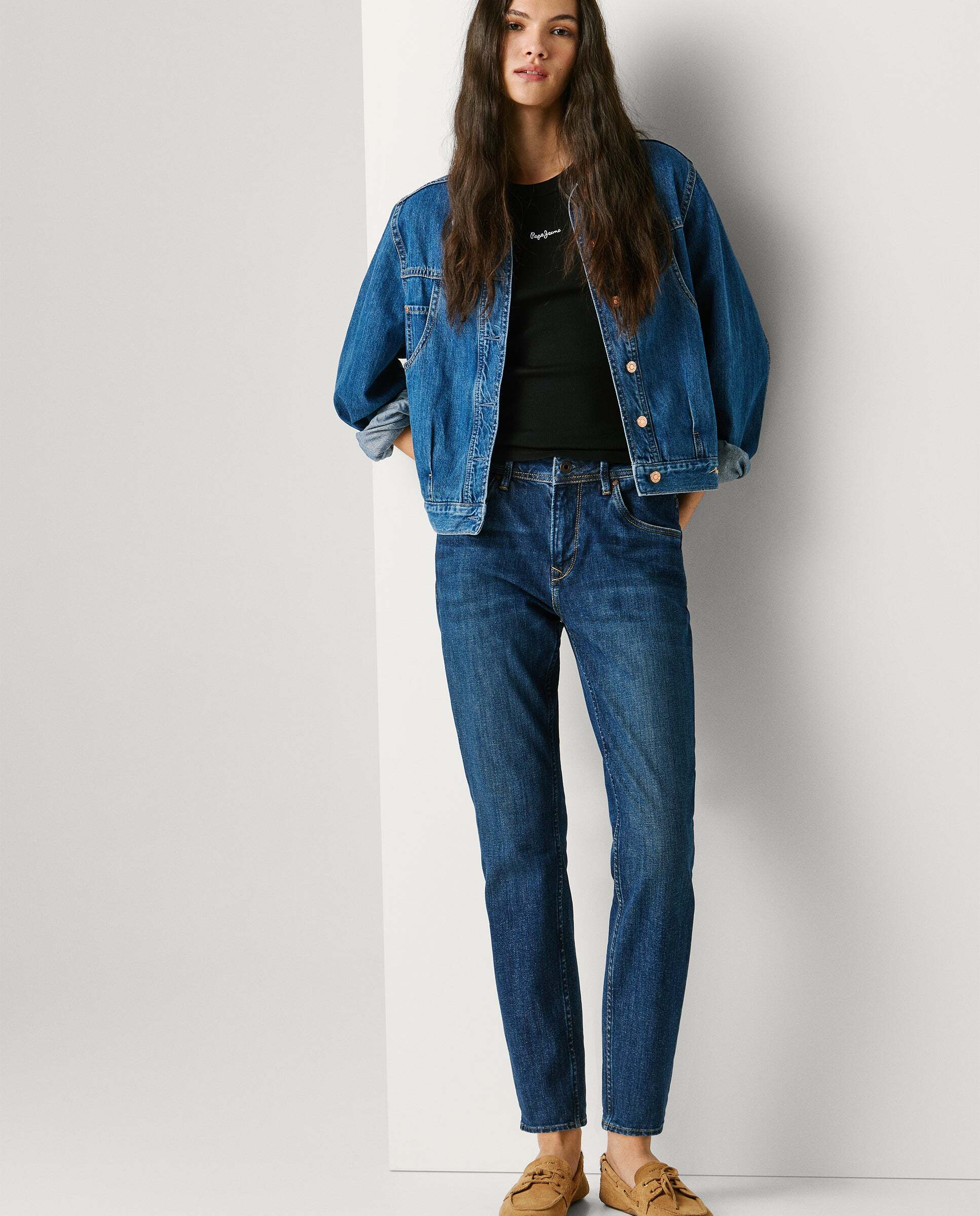 Vaquero de mujer fit relaxed y tiro alto - Pepe Jeans - Azul Azul-7