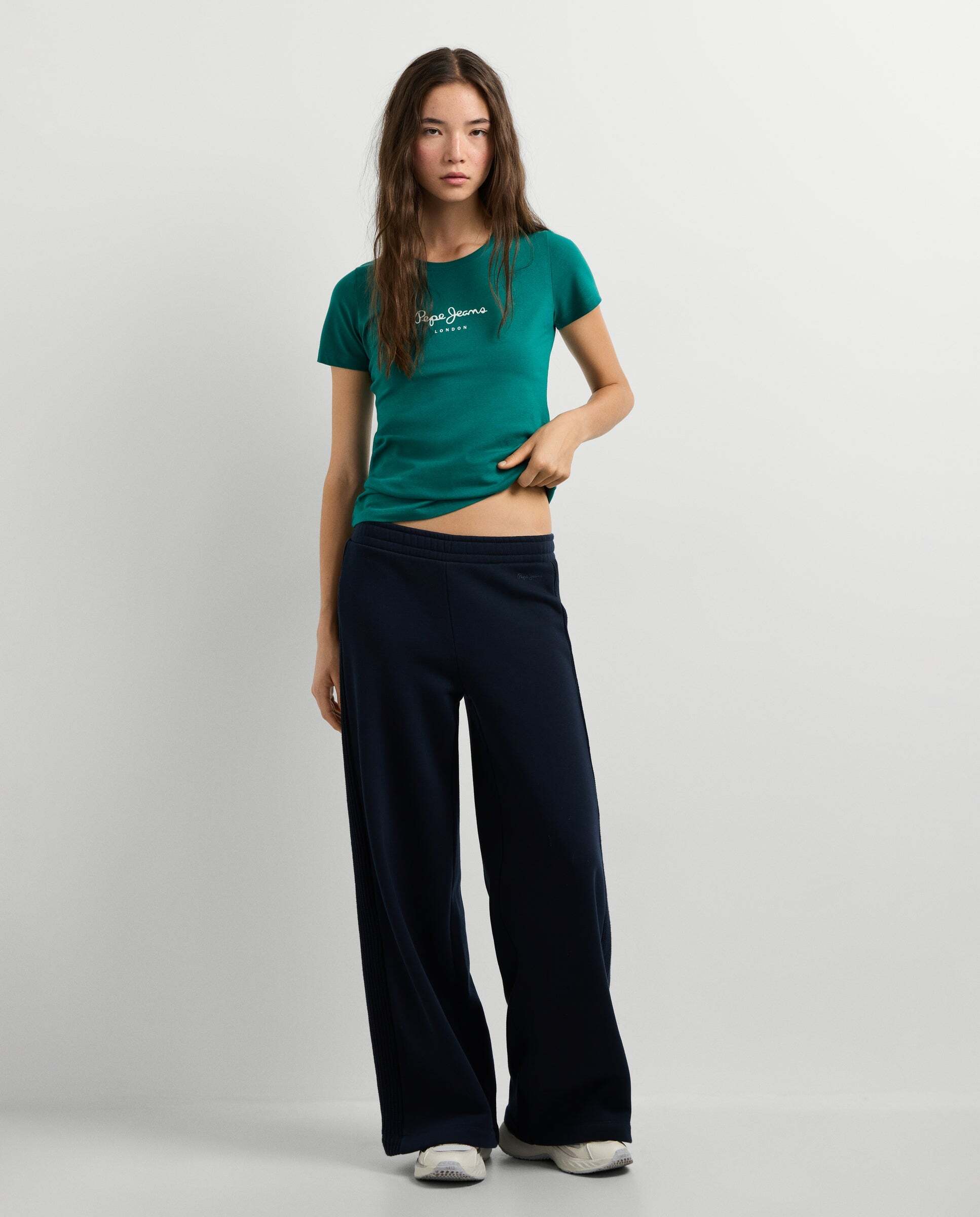 Camiseta de mujer manga corta con logo estampado - Pepe Jeans - Verde azulado Verde azulado-2