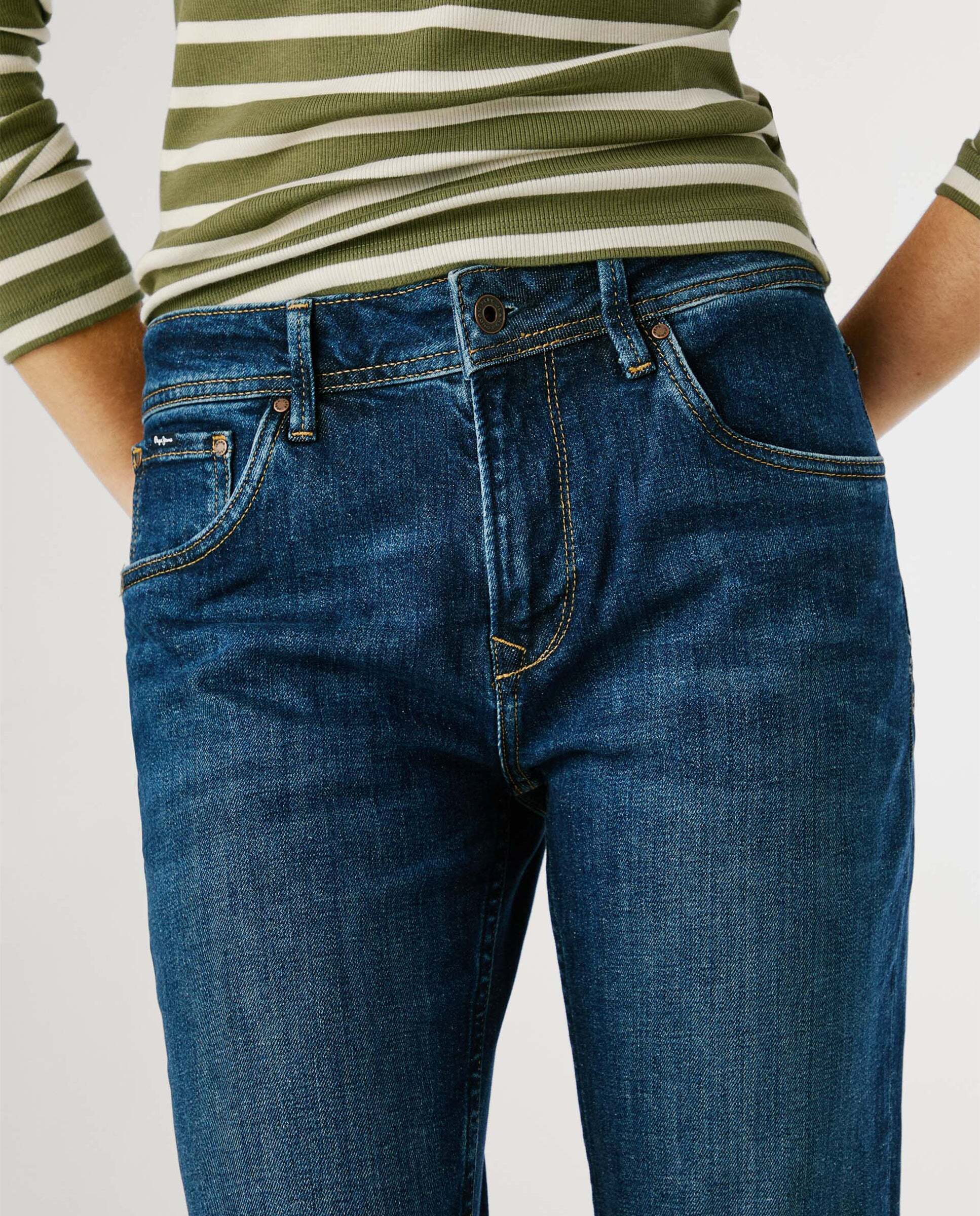 Vaquero de mujer fit relaxed y tiro alto - Pepe Jeans - Azul marino Azul marino-5