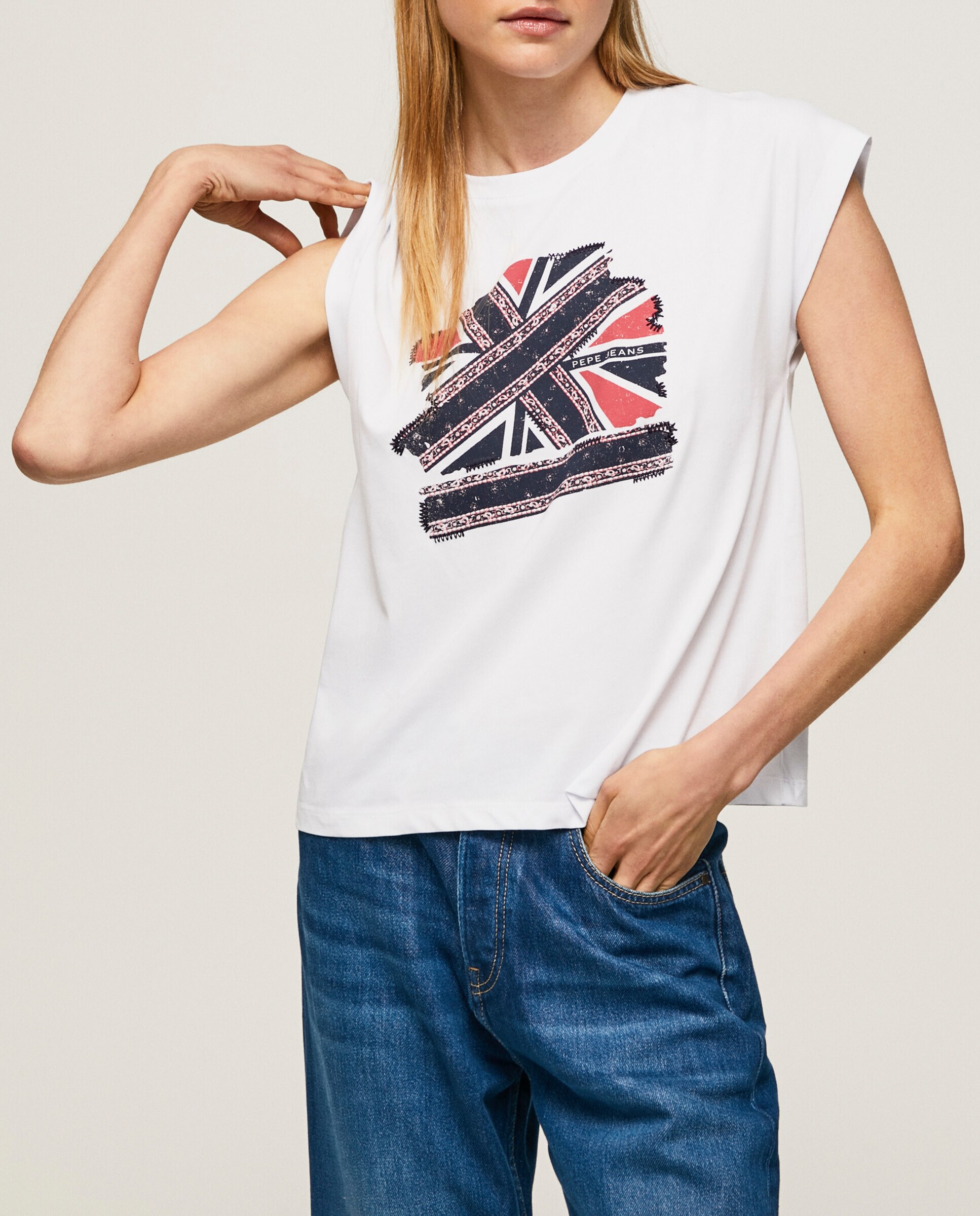 Pepe Jeans T-shirt con stampa - mousse/avorio