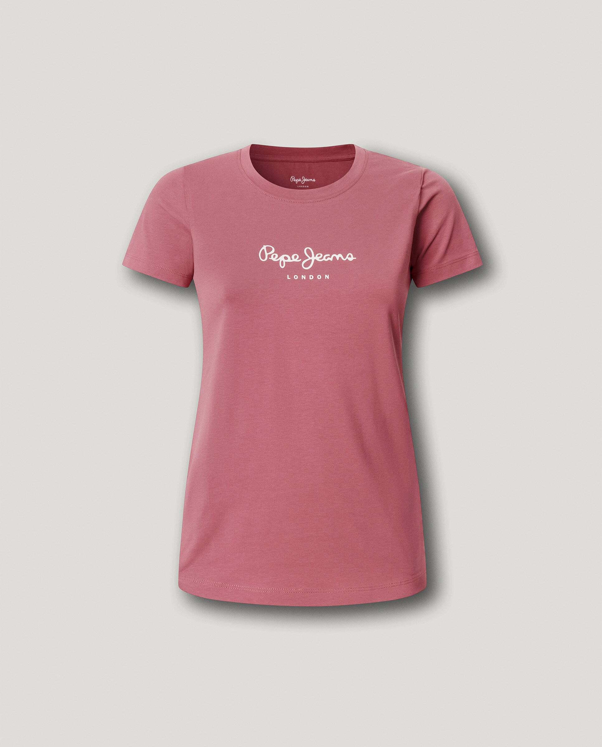 Camiseta de mujer manga corta con logo estampado - Pepe Jeans - Rosa Rosa-9