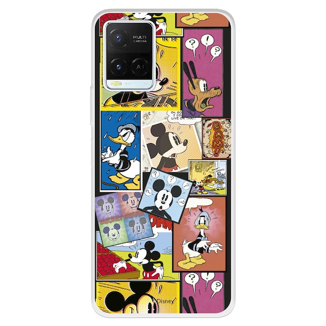 Funda Para Vivo y21s y33s y21 oficial de disney mickey comic transparente proteger tu