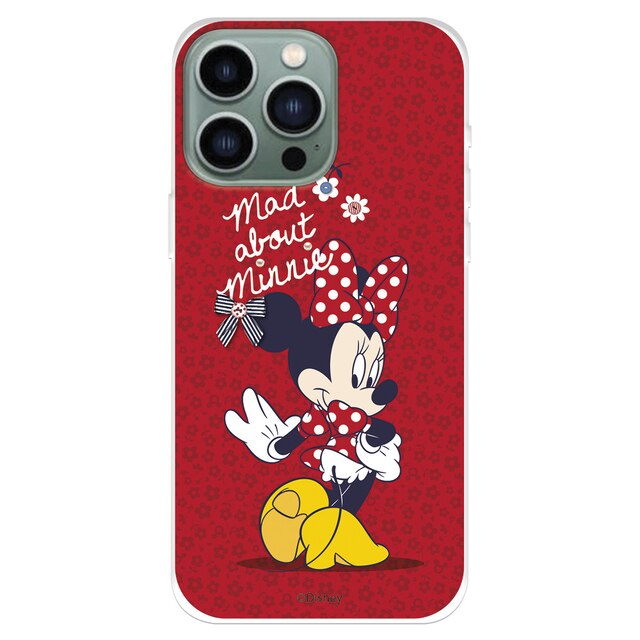 Funda para iPhone 14 Pro Max Oficial de Disney Minnie Mad About - Clásicos Disney