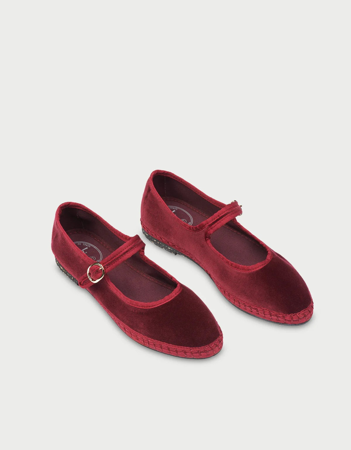 Merceditas de mujer en terciopelo - Flabelus - Rojo Rojo-4