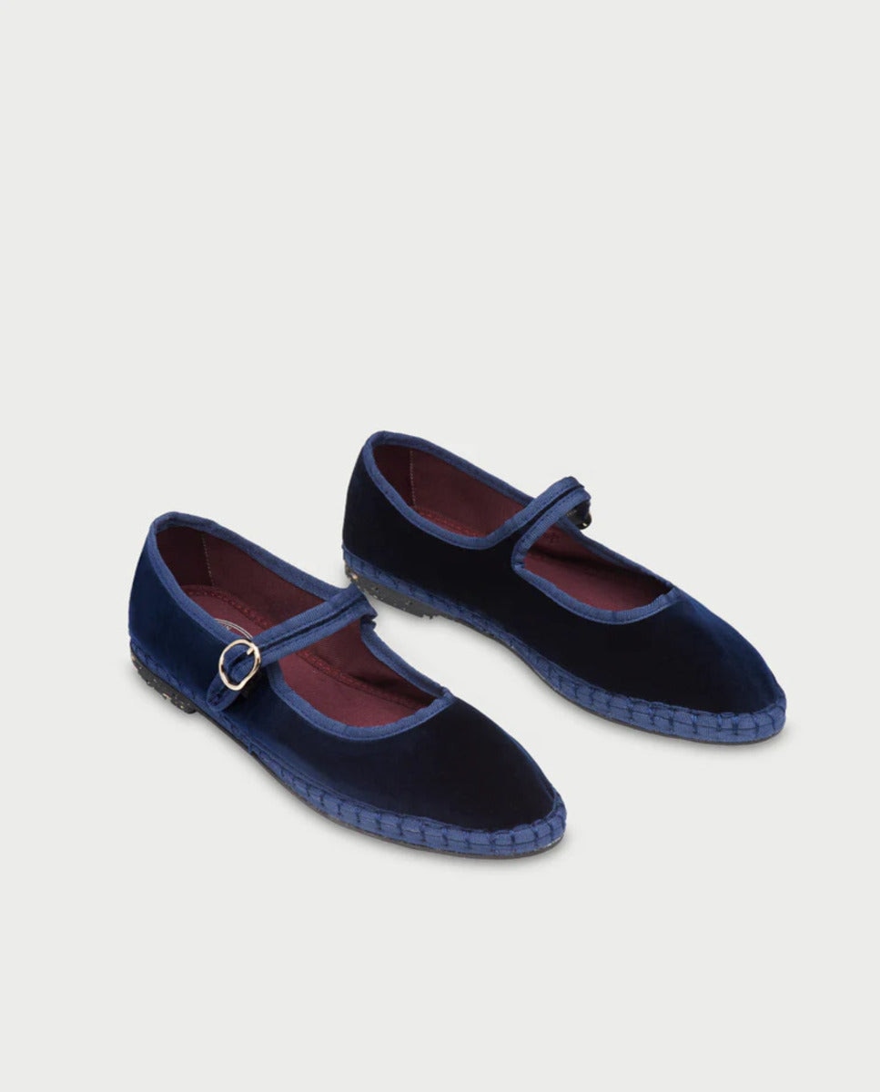 Merceditas Molly de mujer en terciopelo - Flabelus - Negro Negro-3