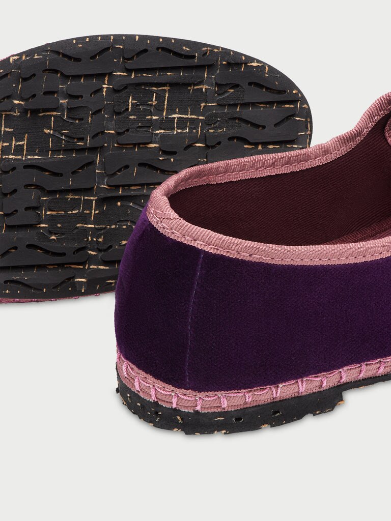 Merceditas de mujer en terciopelo - Flabelus - Fucsia Fucsia-2