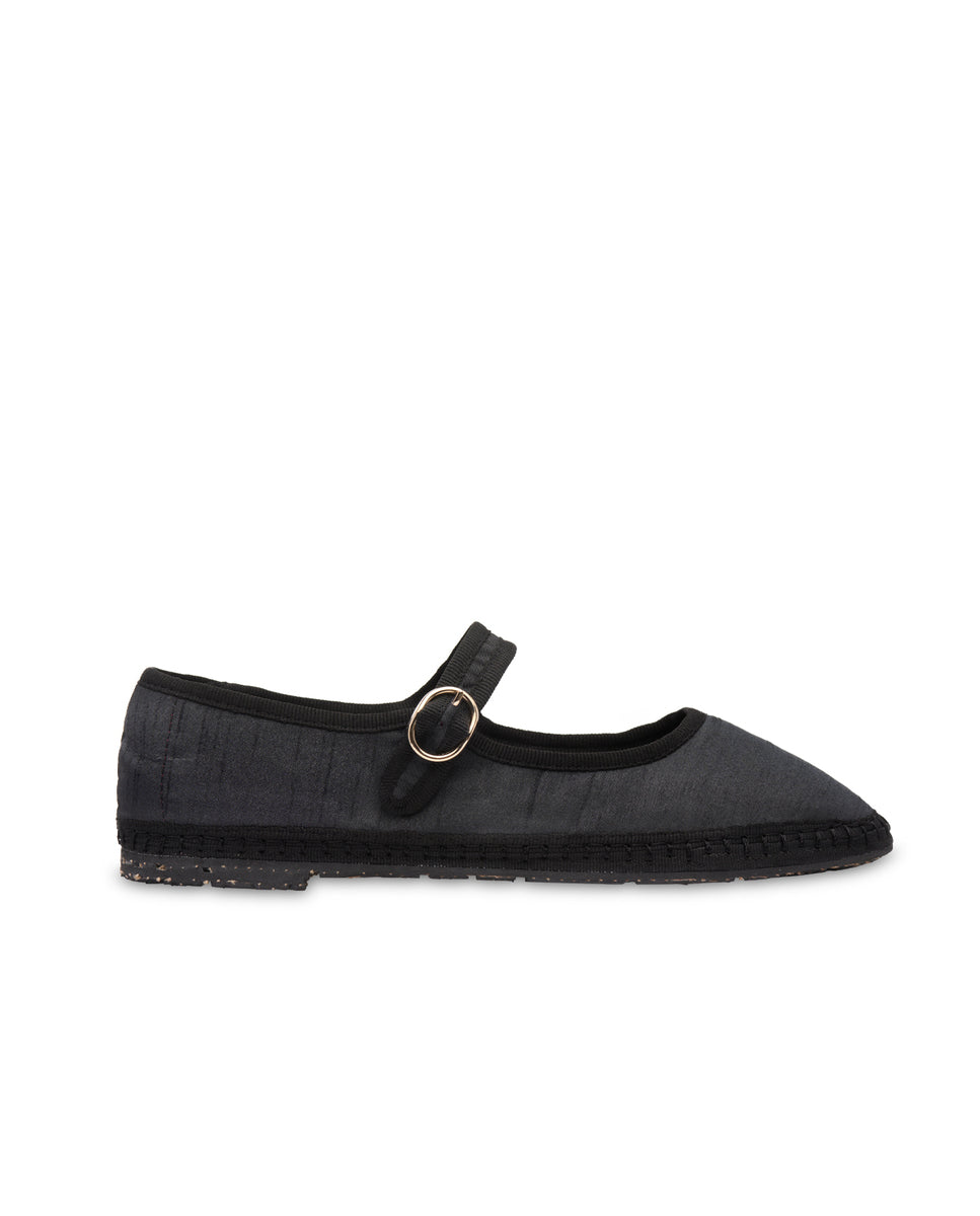 Merceditas de mujer en terciopelo - Flabelus - Negro Negro-1