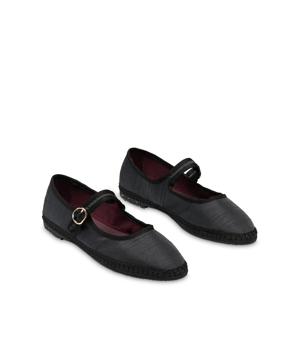 Merceditas de mujer en terciopelo - Flabelus - Negro Negro-3