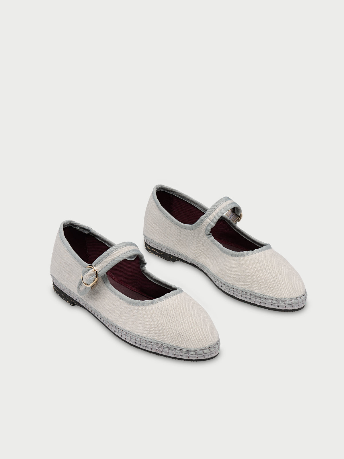 Merceditas de mujer en terciopelo - Flabelus - Gris claro Gris claro-3