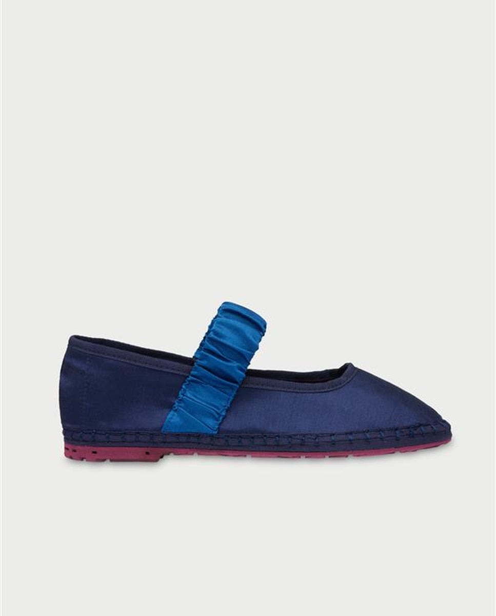 Merceditas Mafalda de mujer en terciopelo - Flabelus - Azul Azul-1