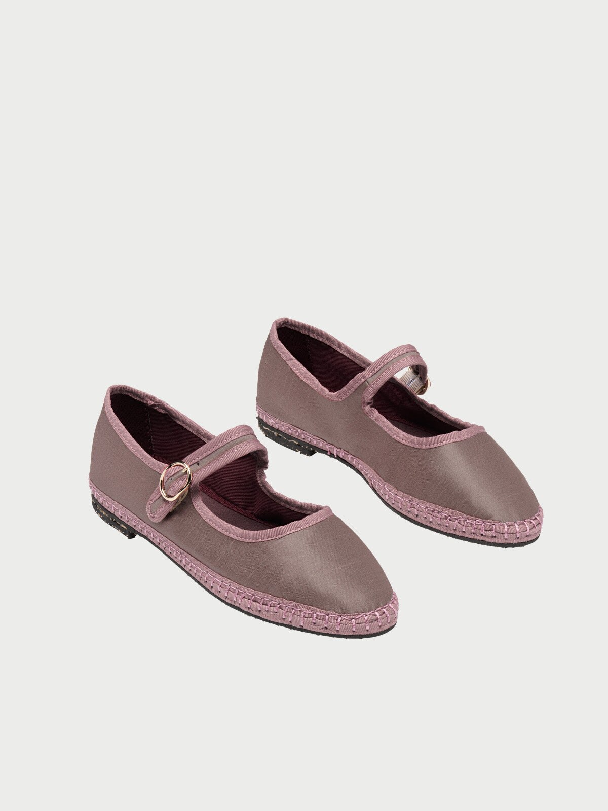 Merceditas de mujer en terciopelo - Flabelus - Rosa Rosa-3