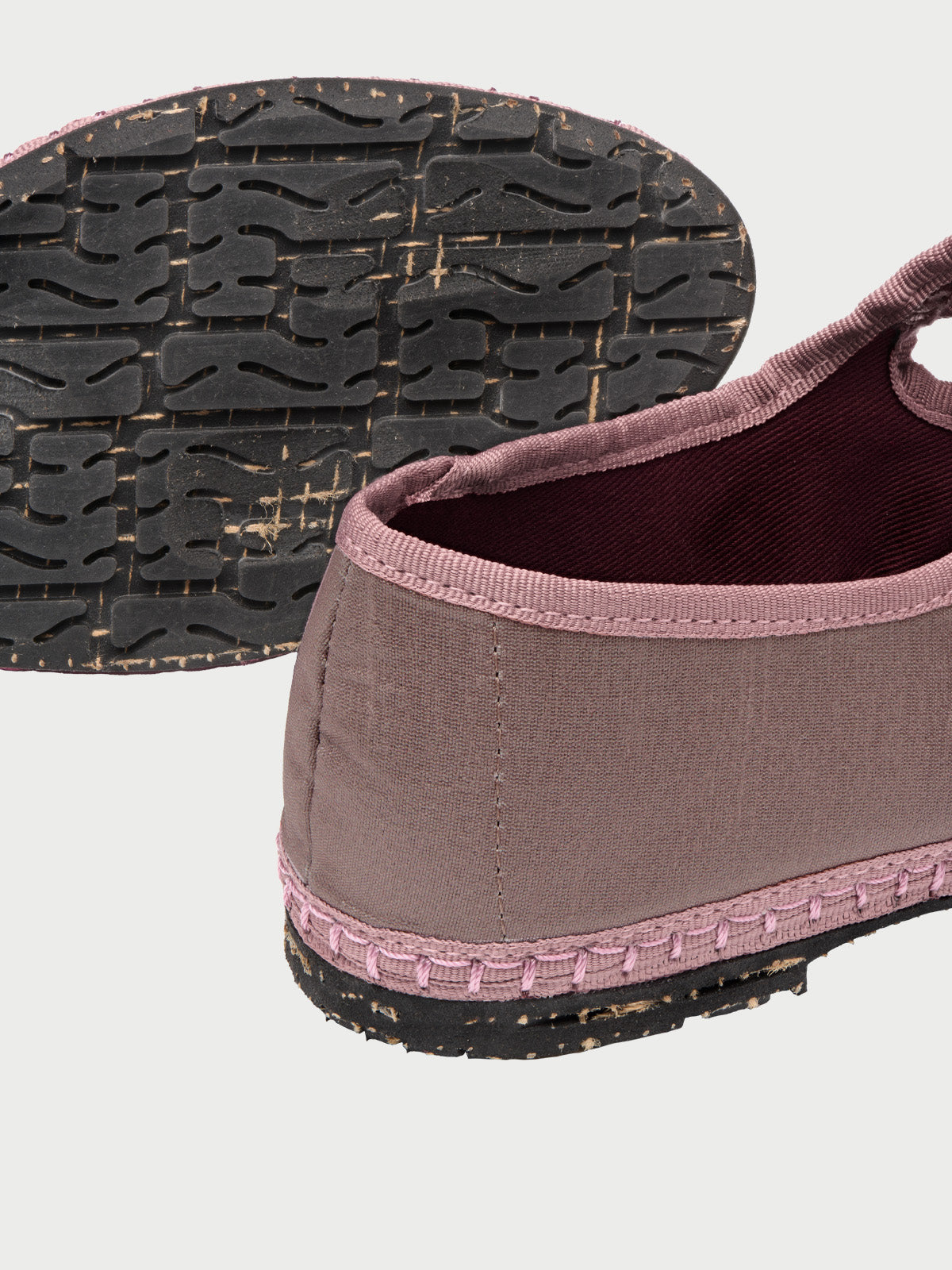 Merceditas de mujer en terciopelo - Flabelus - Rosa Rosa-2