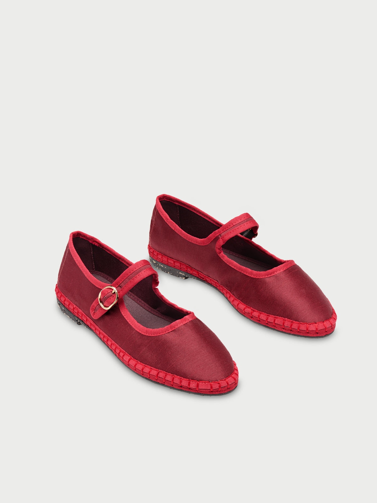 Merceditas de mujer en terciopelo - Flabelus - Rojo Rojo-3