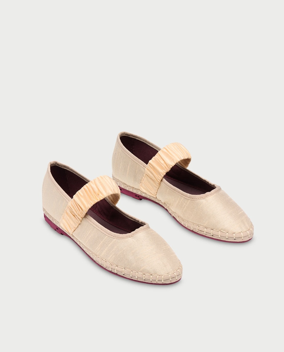 Merceditas de mujer en terciopelo - Flabelus - Camel Camel-3
