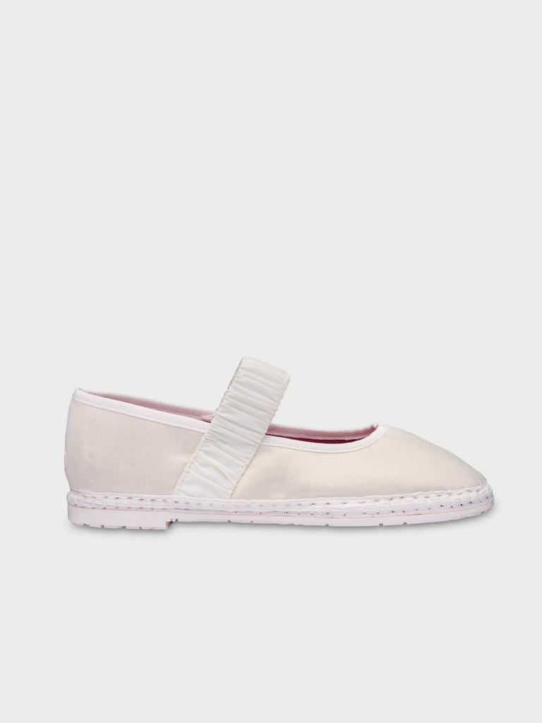 Merceditas de mujer en terciopelo - Flabelus - Blanco Blanco-1