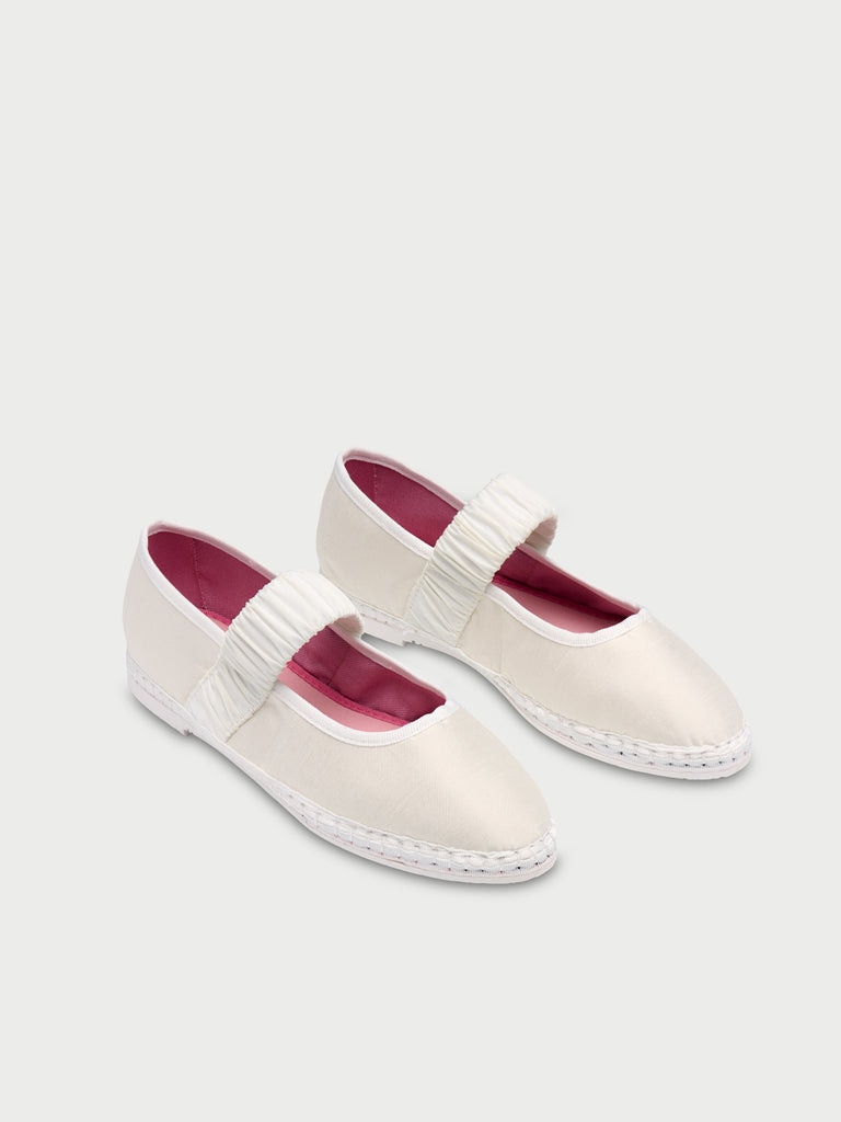 Merceditas de mujer en terciopelo - Flabelus - Blanco Blanco-3