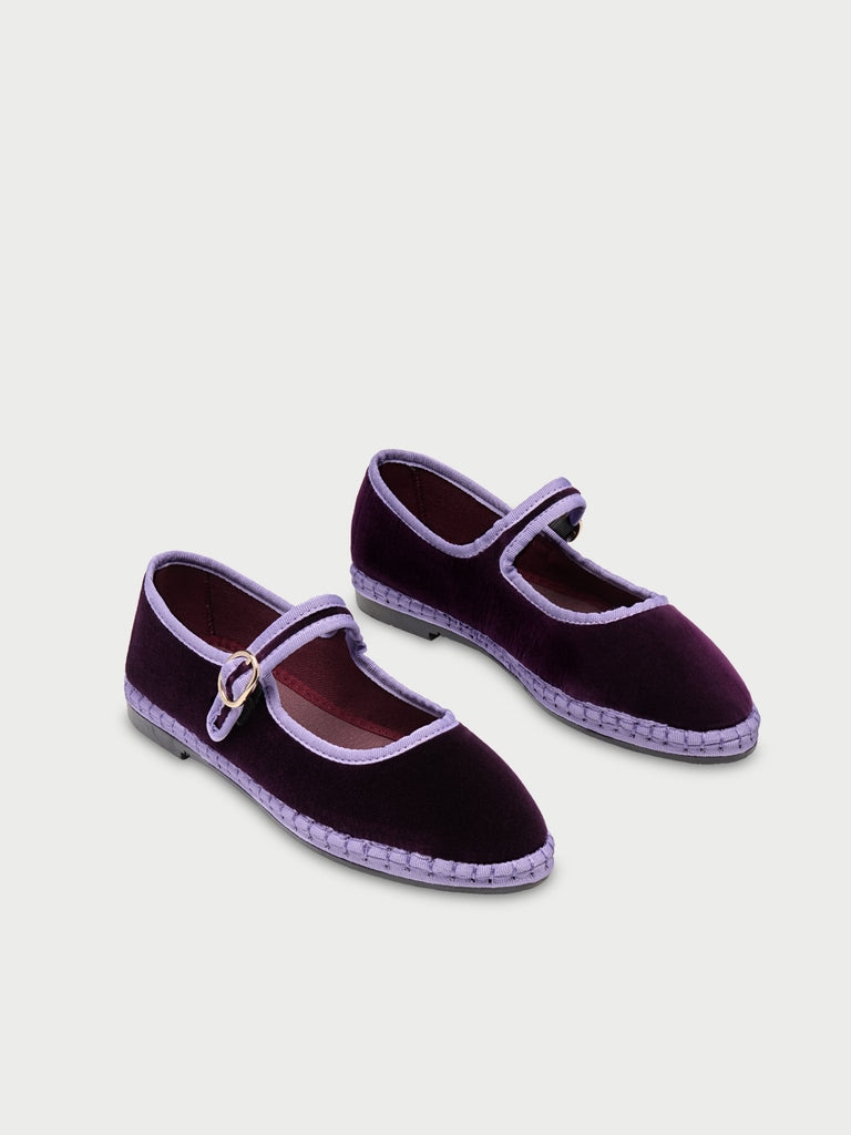 Merceditas de mujer en terciopelo - Flabelus - Fucsia Fucsia-4