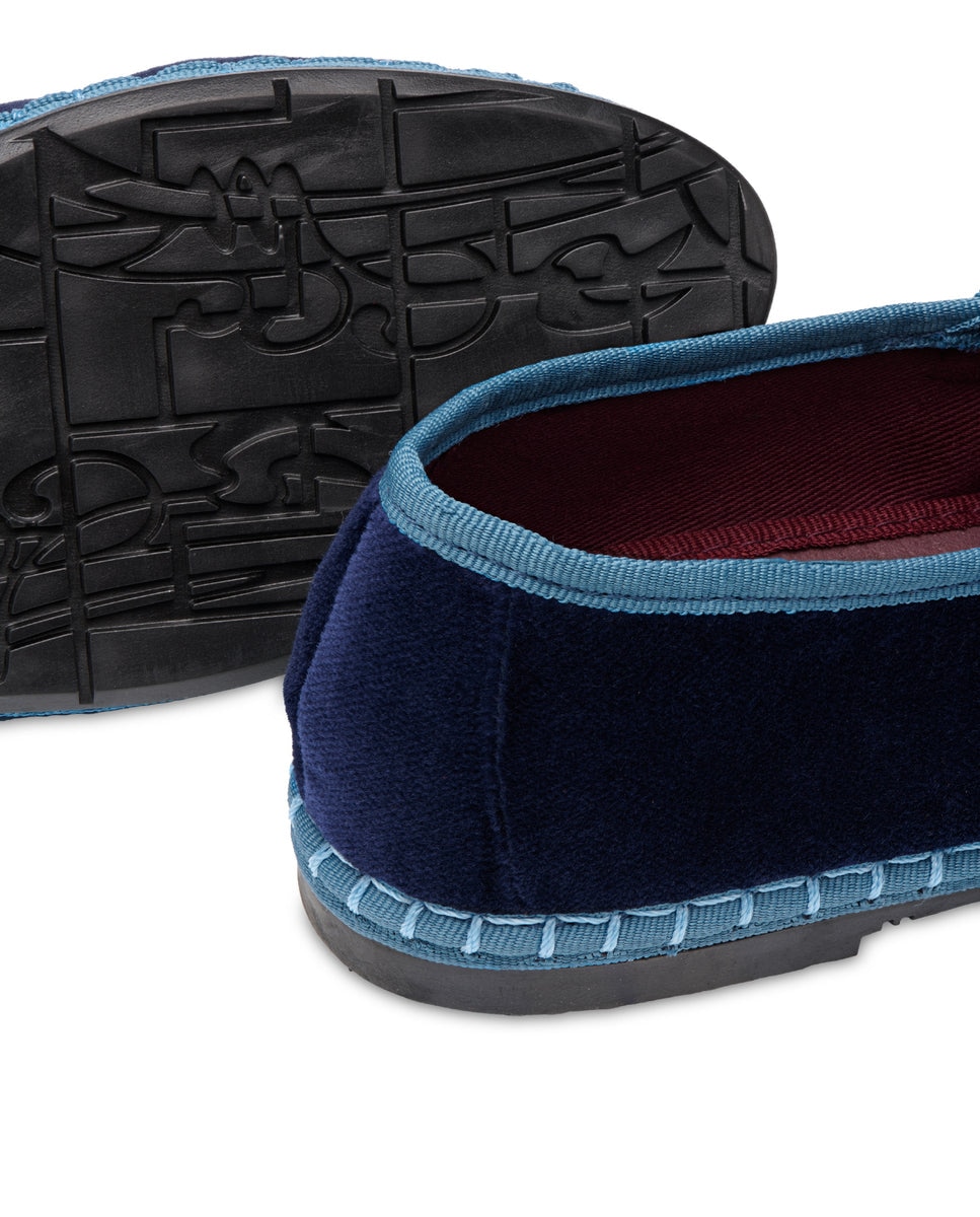 Merceditas de mujer en terciopelo - Flabelus - Azul marino Azul marino-2