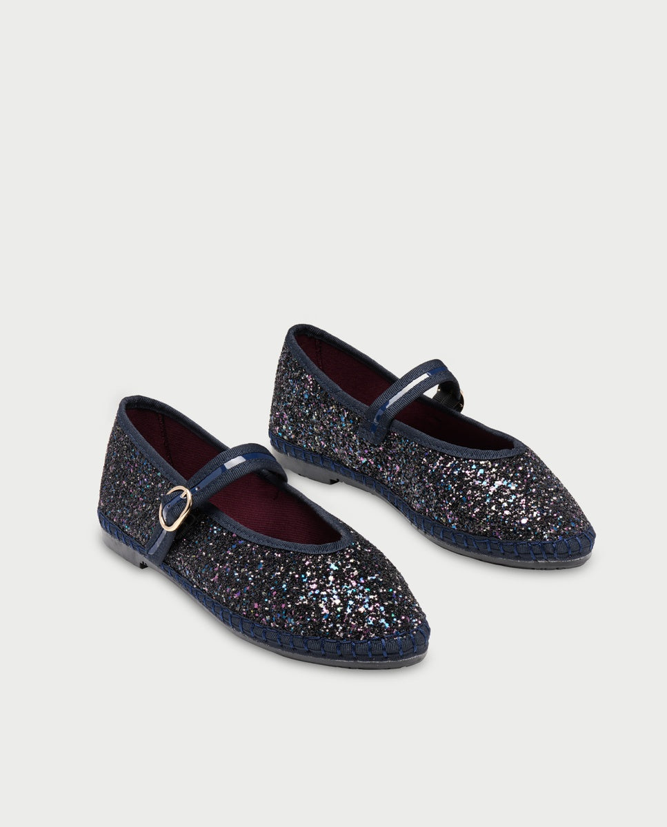 Imagen 3 de Merceditas de mujer de glitter pierre navy - Flabelus - Azul marino Azul marino