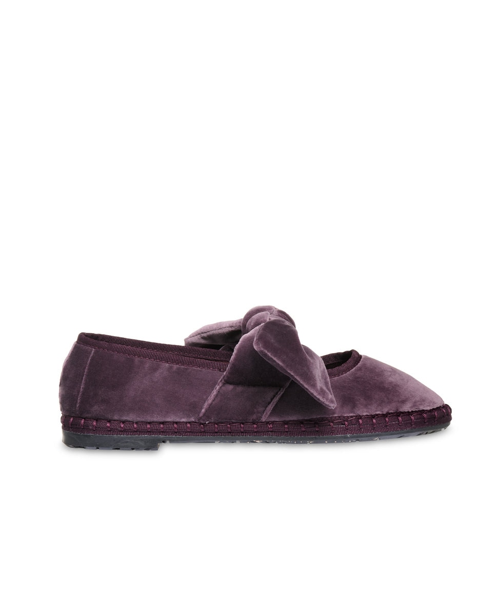 Merceditas de mujer en terciopelo - Flabelus - Morado pastel Morado pastel-1