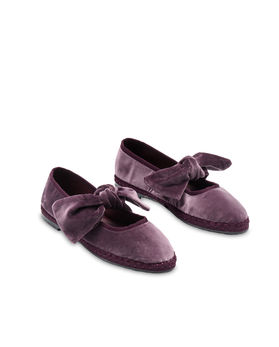 Merceditas de mujer en terciopelo - Flabelus - Morado pastel Morado pastel-2