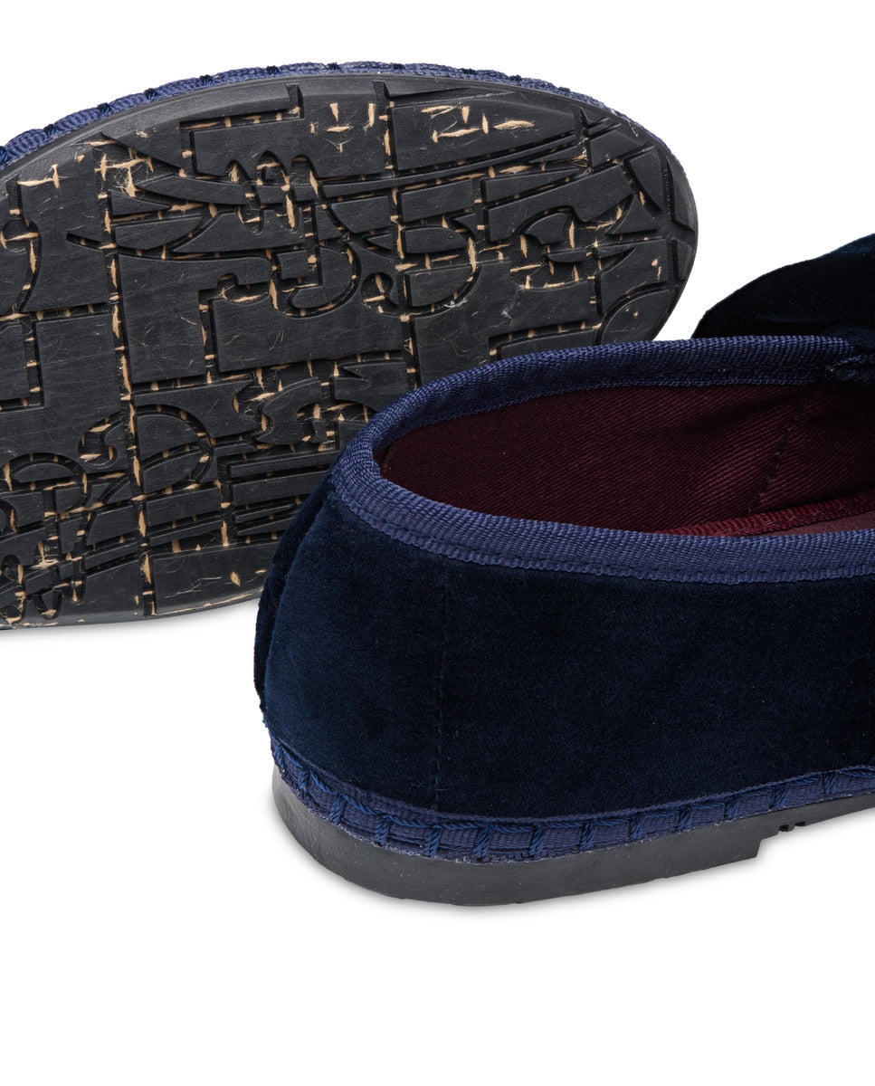 Merceditas de mujer en terciopelo - Flabelus - Azul oscuro Azul oscuro-2