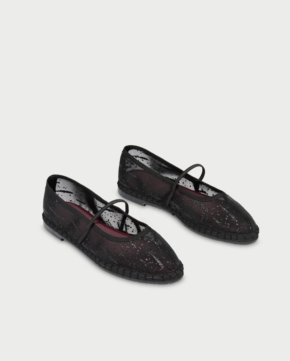 Merceditas de mujer en terciopelo - Flabelus - Negro Negro-3